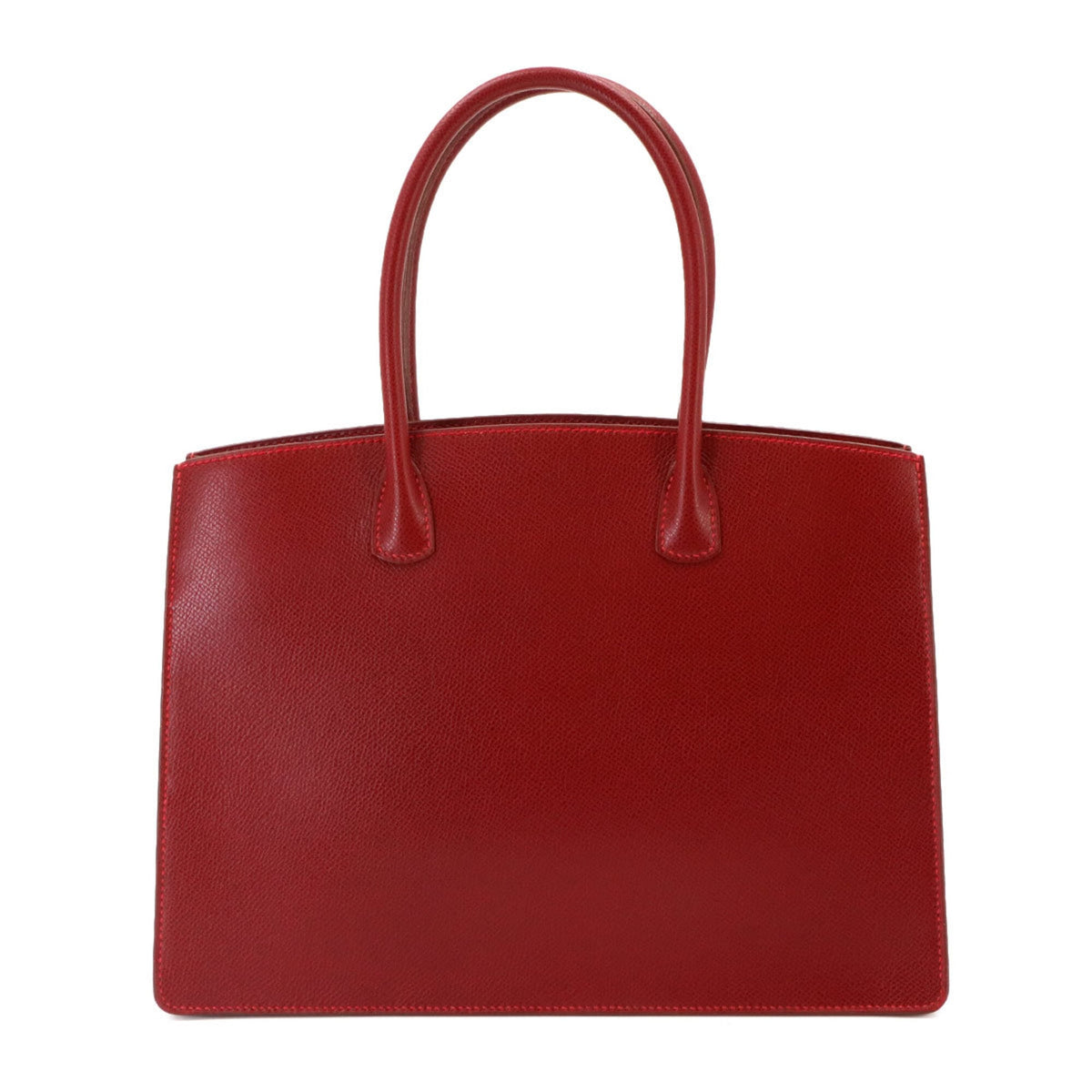Hermes Red Color Lisse Leather Handbag Tote Bag (Pre-Owned)