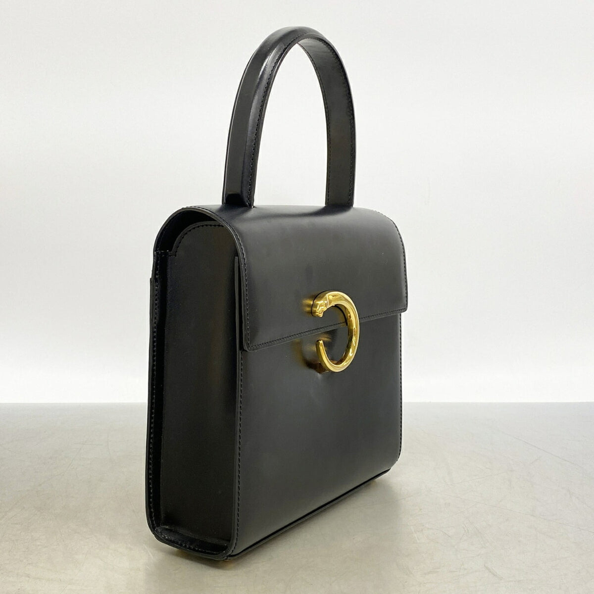Cartier Black Leather Handbag (Pre-Owned)
