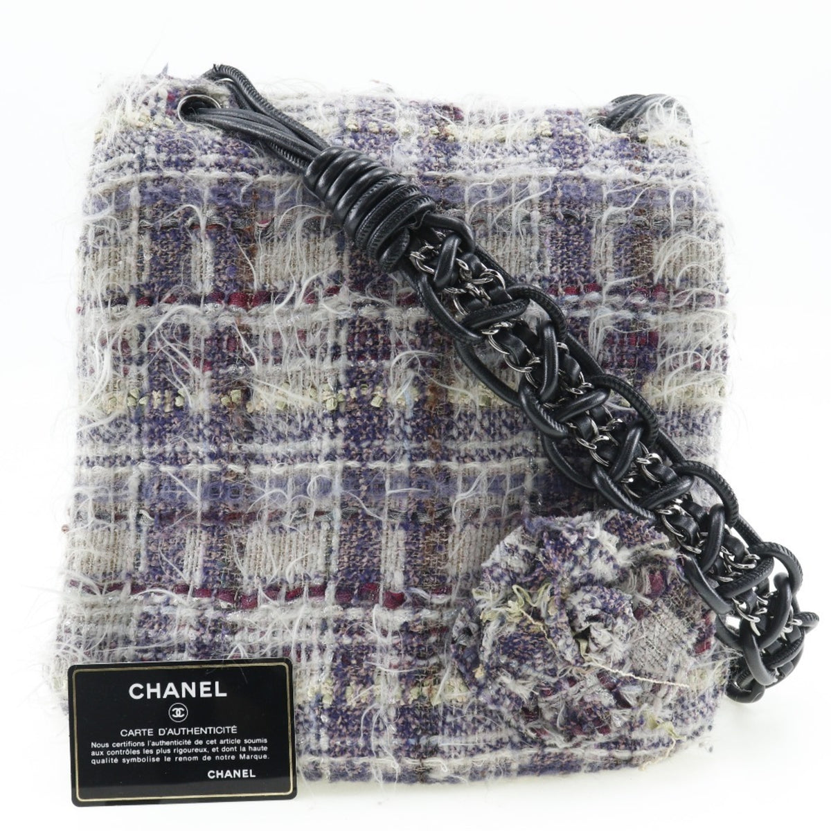 Chanel Purple Tweed Shoulder Bag (Pre-Owned)