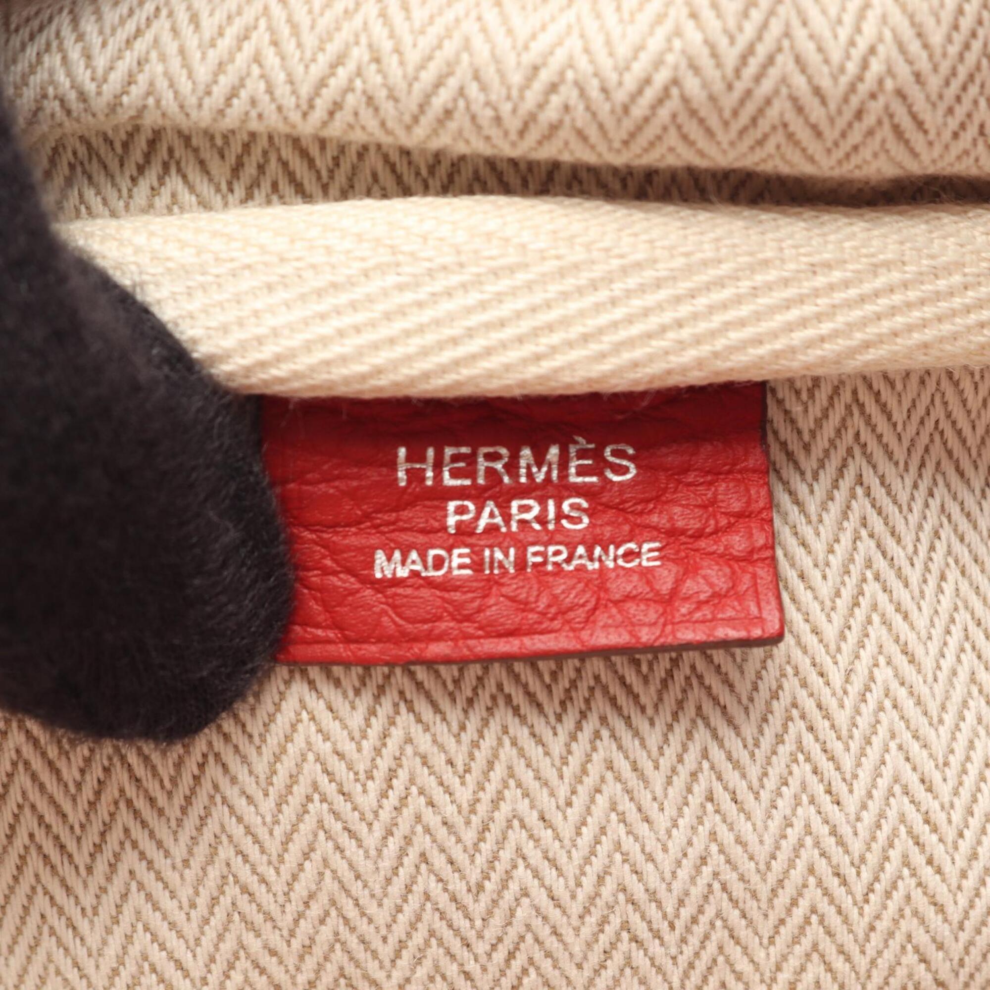 Hermes Bordeaux Rouge Casaque Taurillon Clemence Leather Handbag (Pre-Owned)