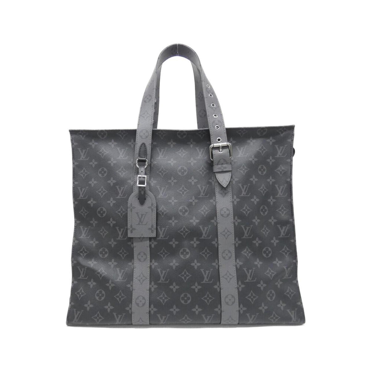 Louis Vuitton Black Gris Coated Canvas Handbag Pouch (Pre-Owned)