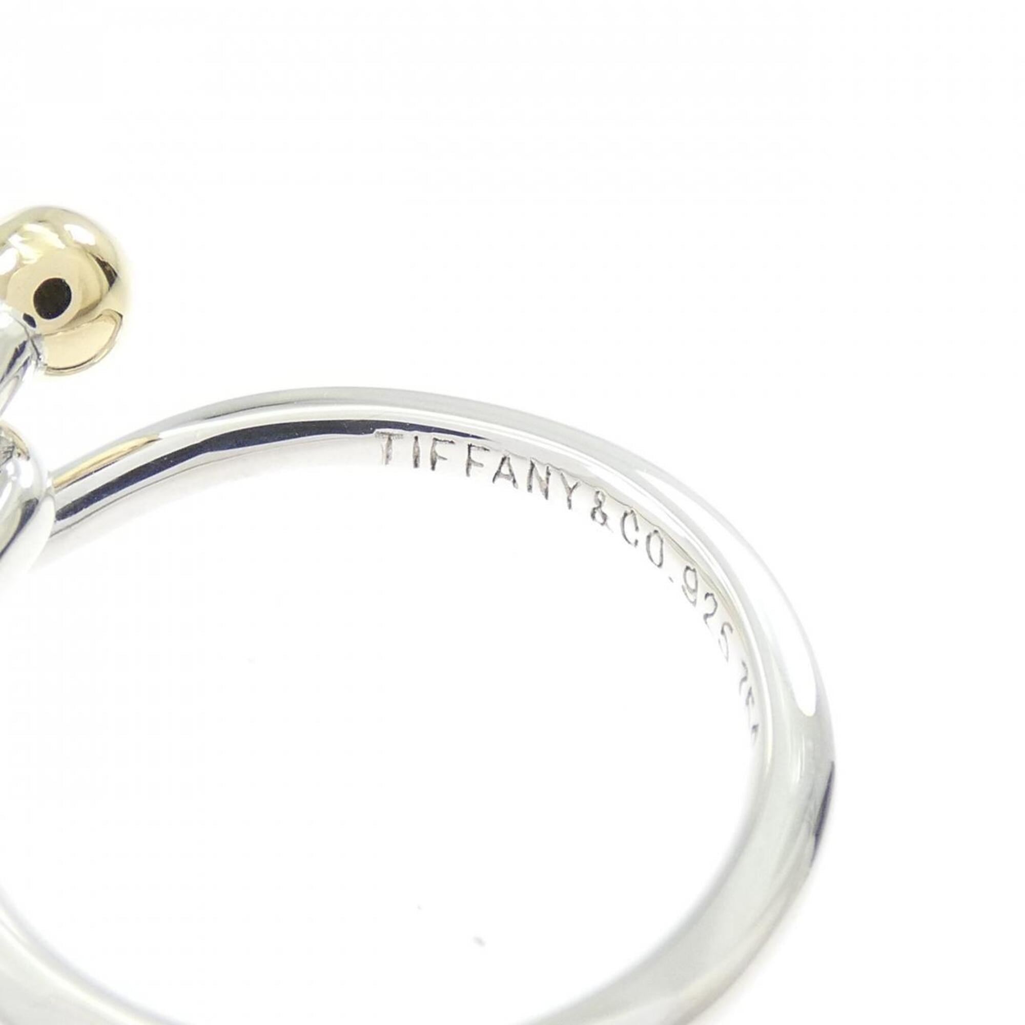 Tiffany Silver Yellow Gold Yellow Gold (18K) Silver 925 Band Ring (Pre-Owned)