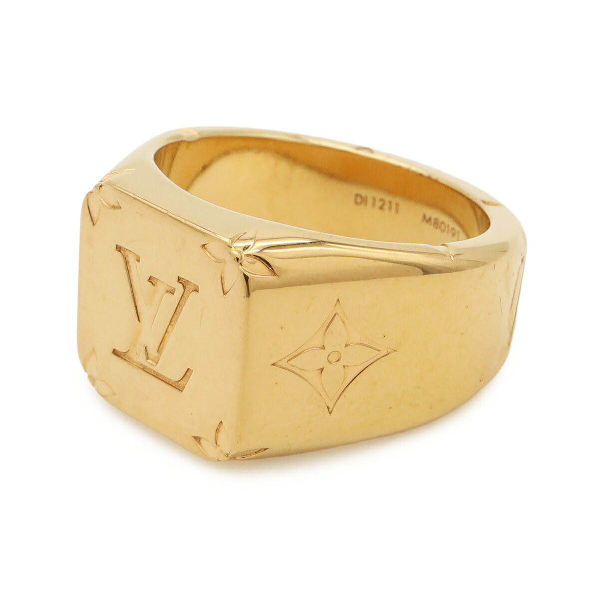 Louis Vuitton Gold Gold Plating Band Ring (Pre-Owned)