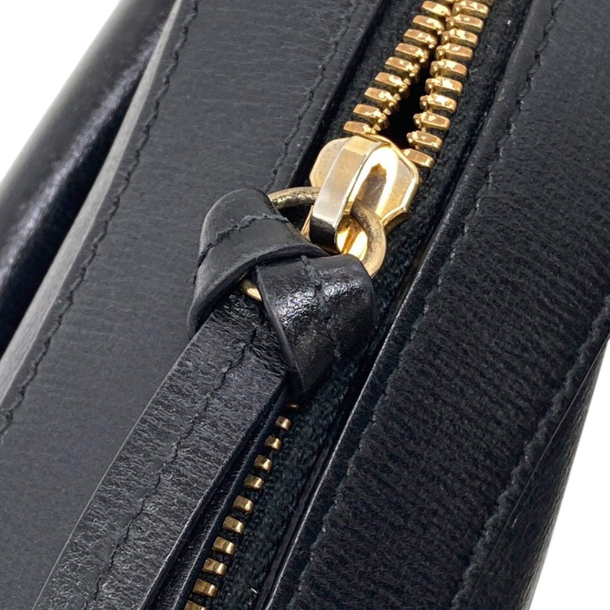 Gucci Horsebit Black Leather Shoulder Bag (Pre-Owned)