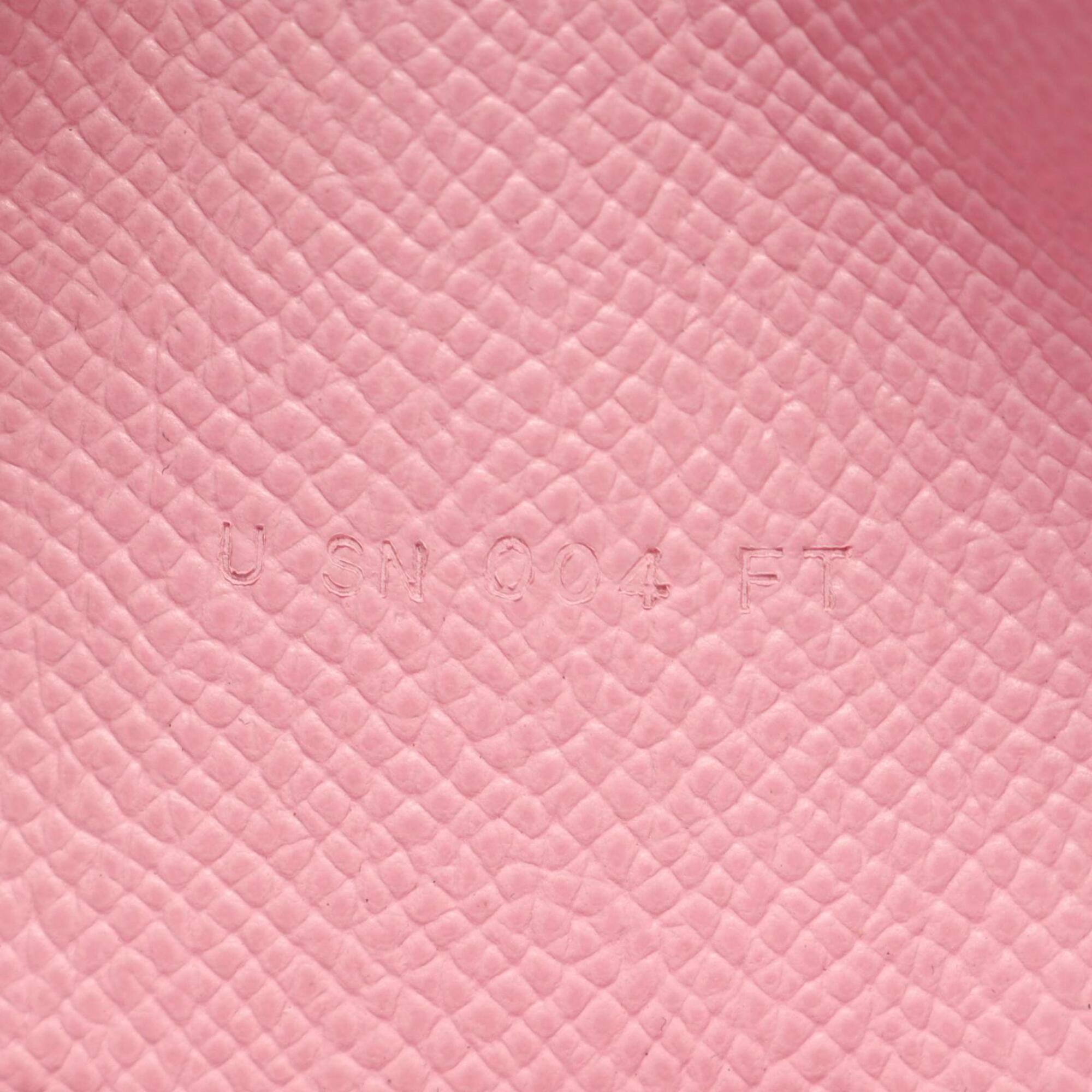 Hermes Pink Epsom Leather Long Wallet (Bi-Fold) (Pre-Owned)