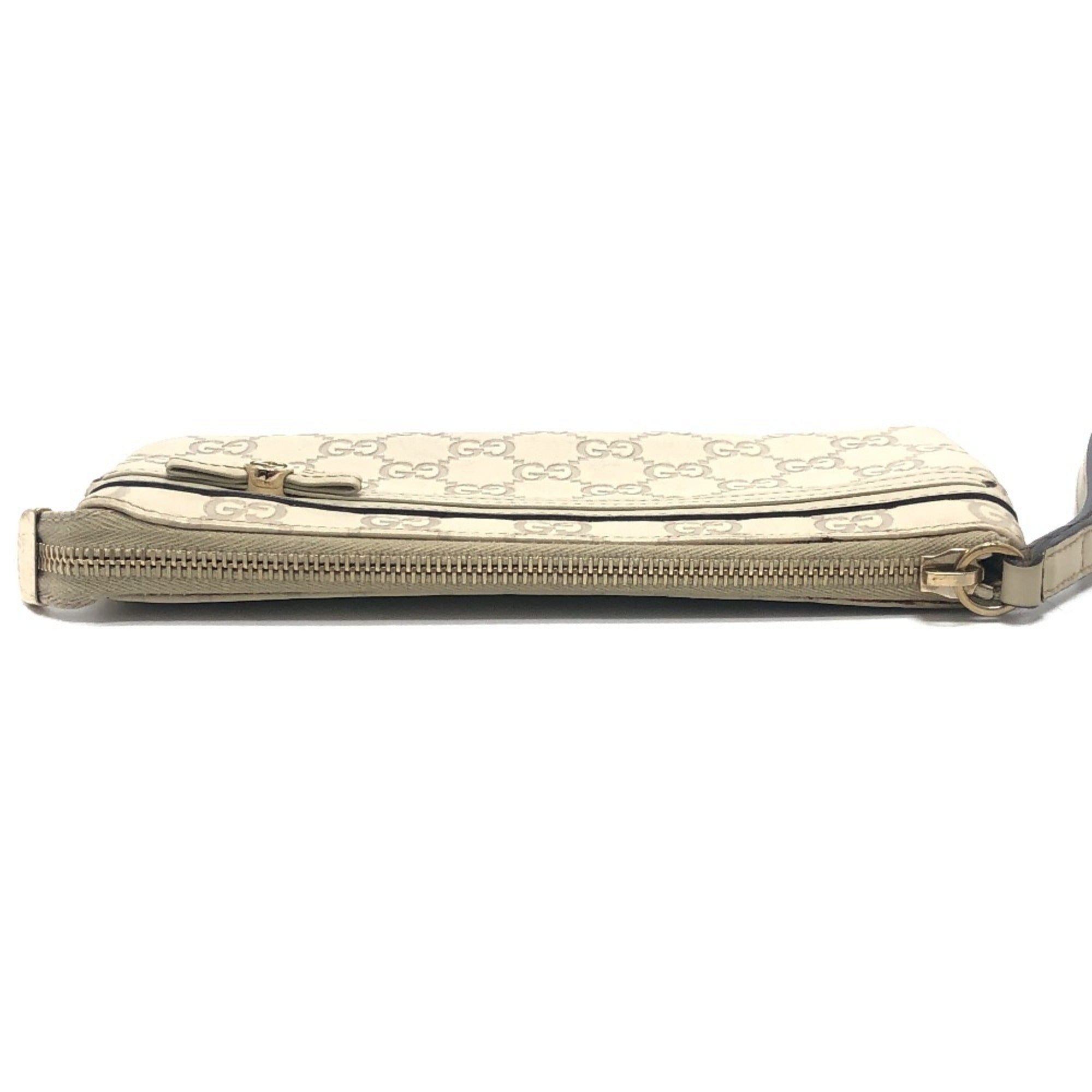Gucci White Clutch Bag Handbag Pouch (Pre-Owned)