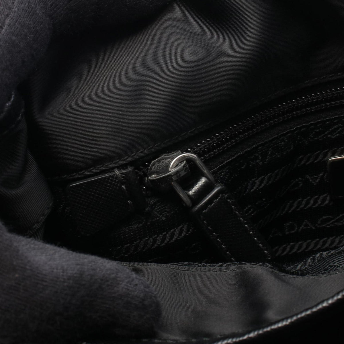 Prada Black Tessuto Saffiano Handbag Shoulder Bag (Pre-Owned)