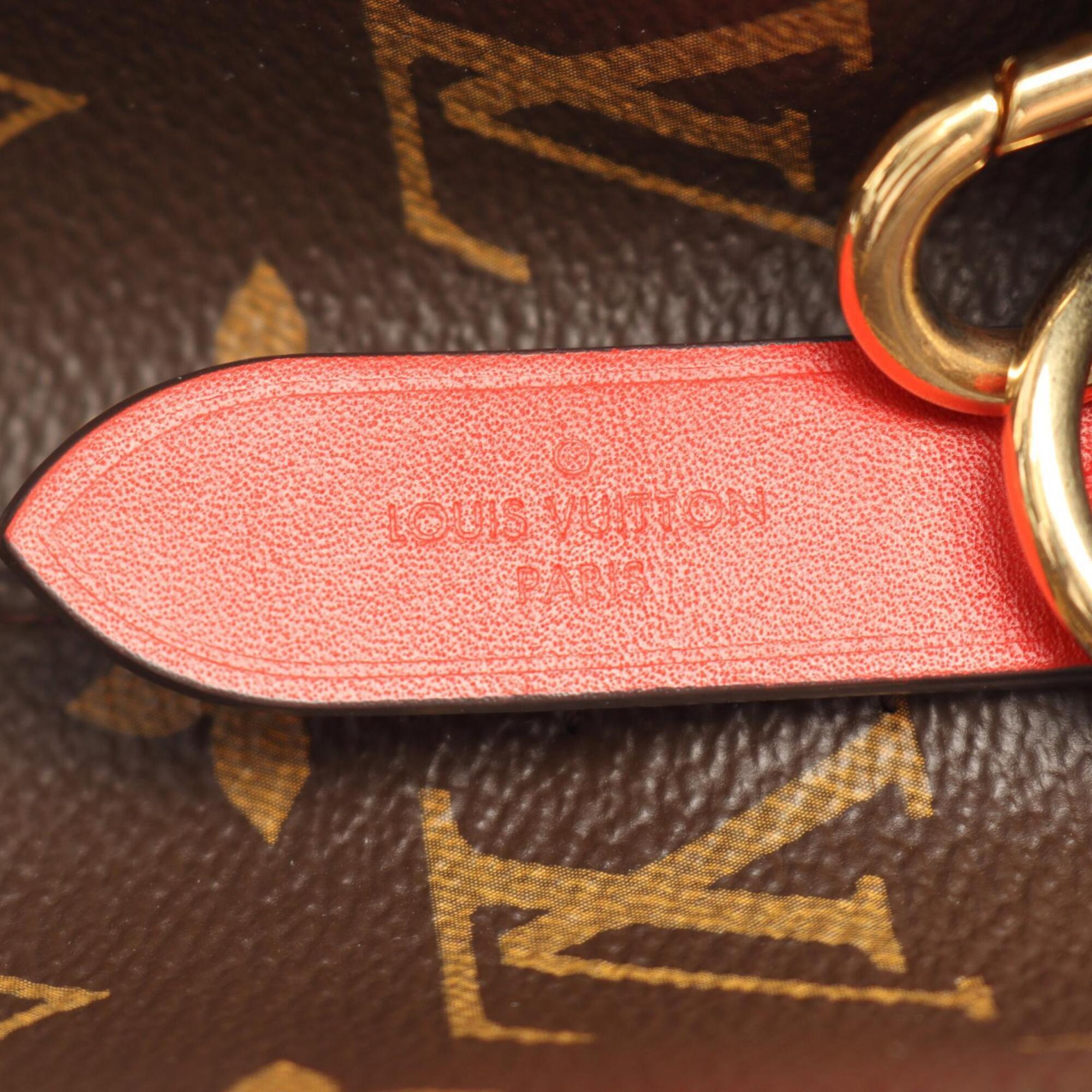 Louis Vuitton Brown Coquelicots Red Color Coated Canvas Pvc Monogram Leather Handbag Shoulder Bag (Pre-Owned)