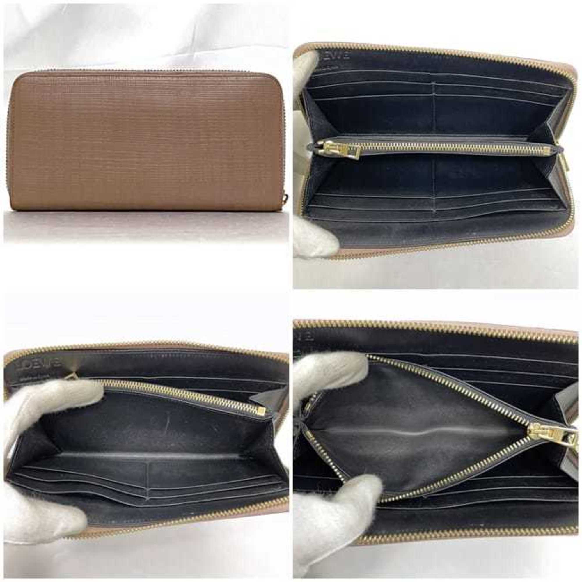 Loewe Pink Linen Long Wallet (Bi-Fold) (Pre-Owned)