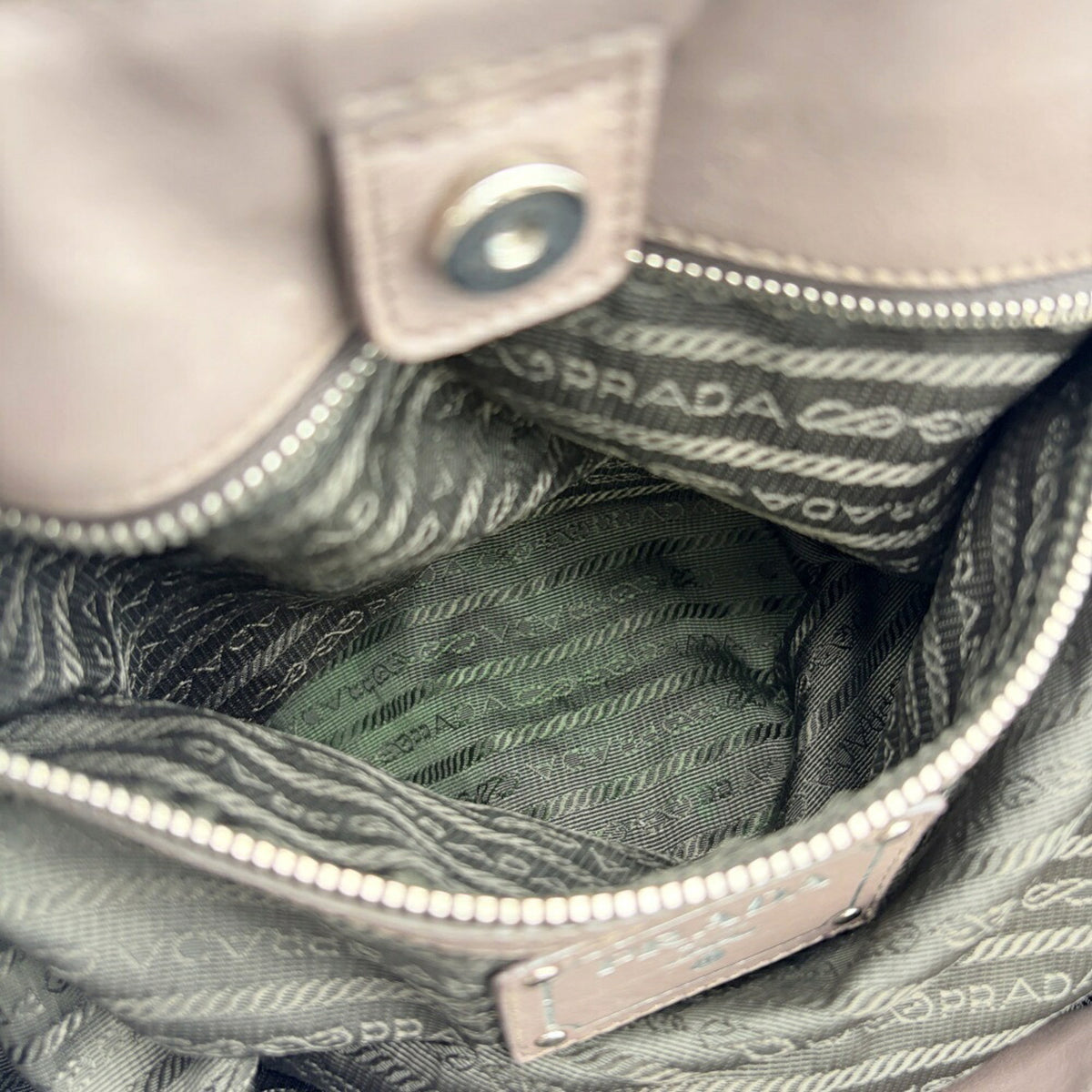 Prada Dark Gray Grayish Leather Tote Bag (Pre-Owned)