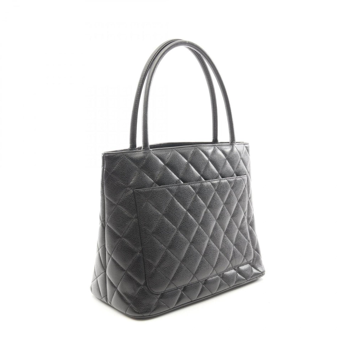 Chanel Black Leather Handbag Tote Bag (Pre-Owned)