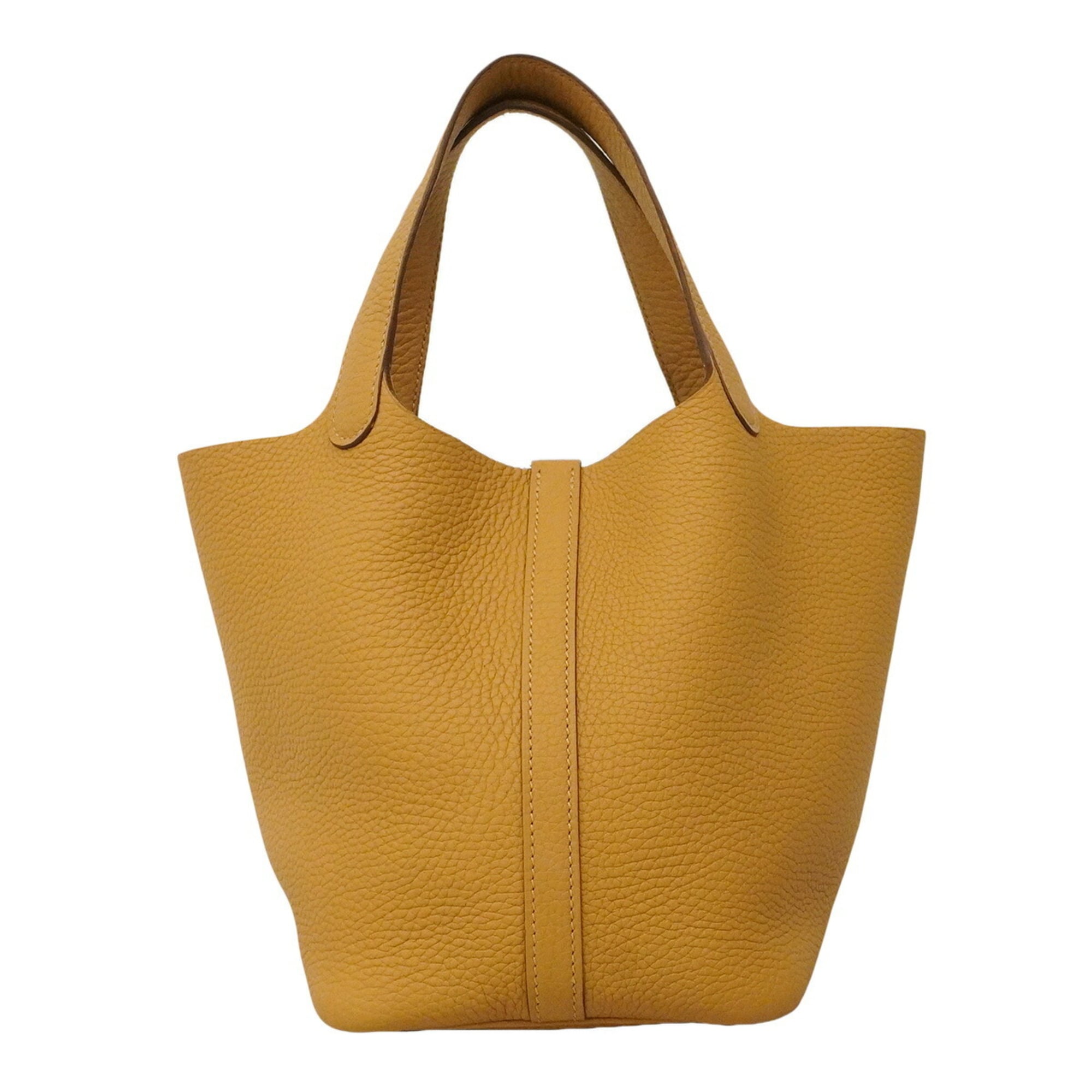 Hermes Brown Taurillon Clemence Leather Handbag (Pre-Owned)