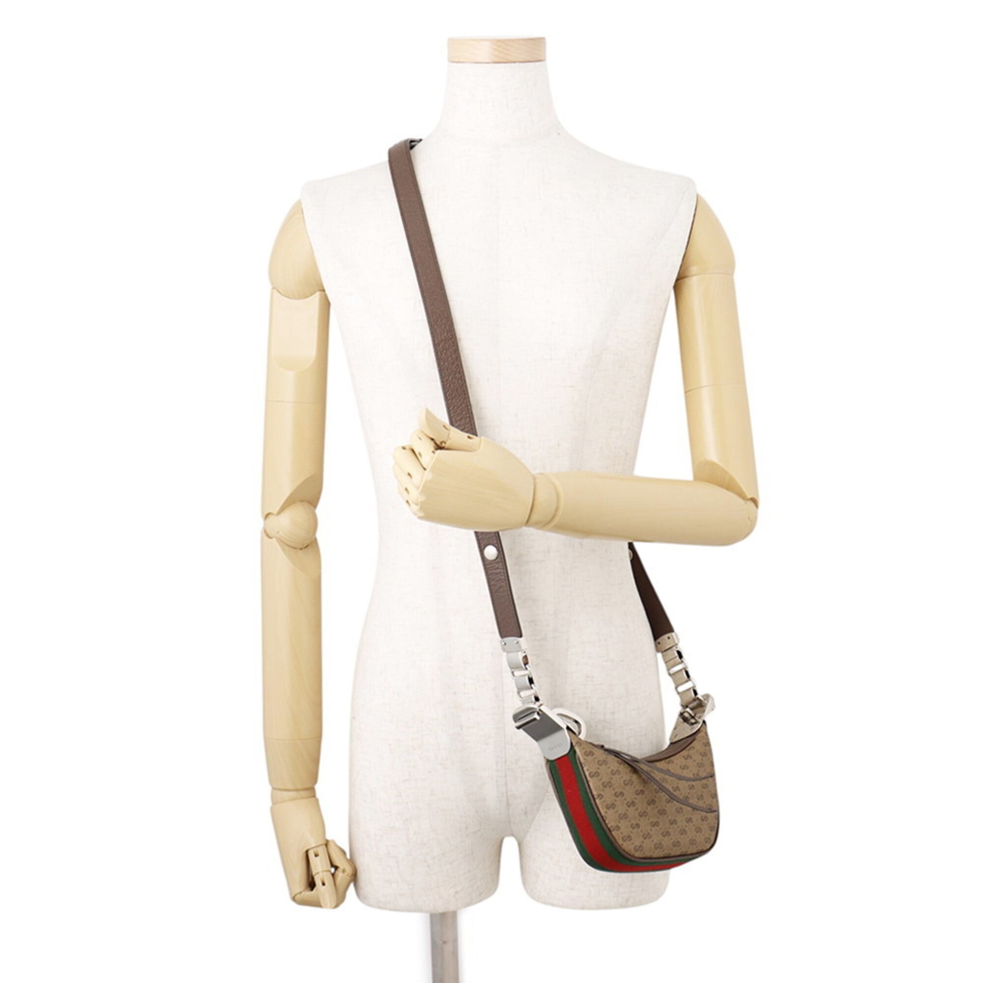 Gucci Brown Micro Gg Leather Leather Handbag (Pre-Owned)
