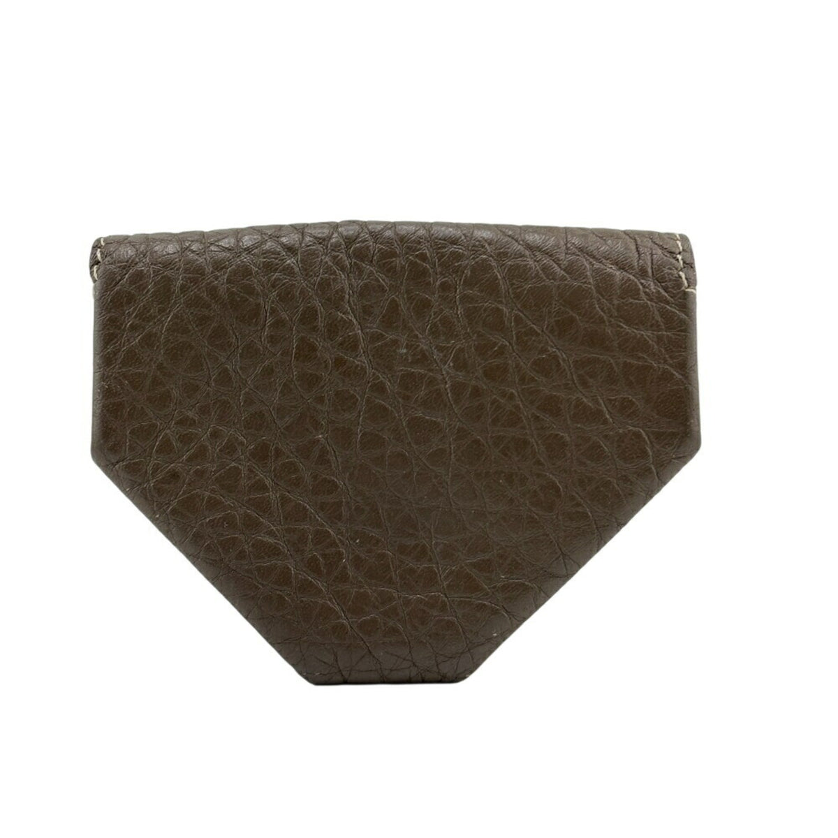 Hermes Gray Leather Coin Purse/Coin Case (Pre-Owned)