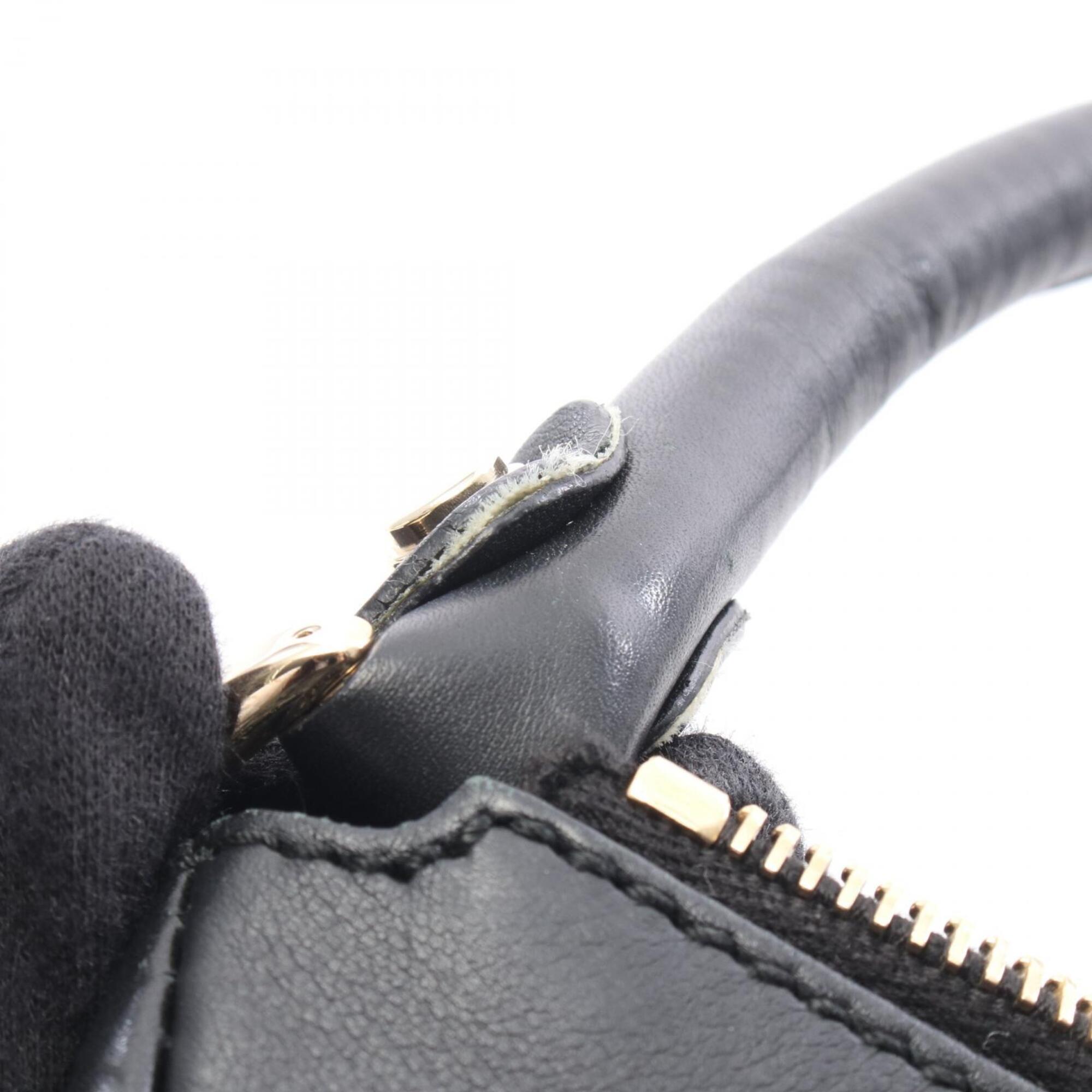 Gucci Black Leather Handbag Shoulder Bag (Pre-Owned)