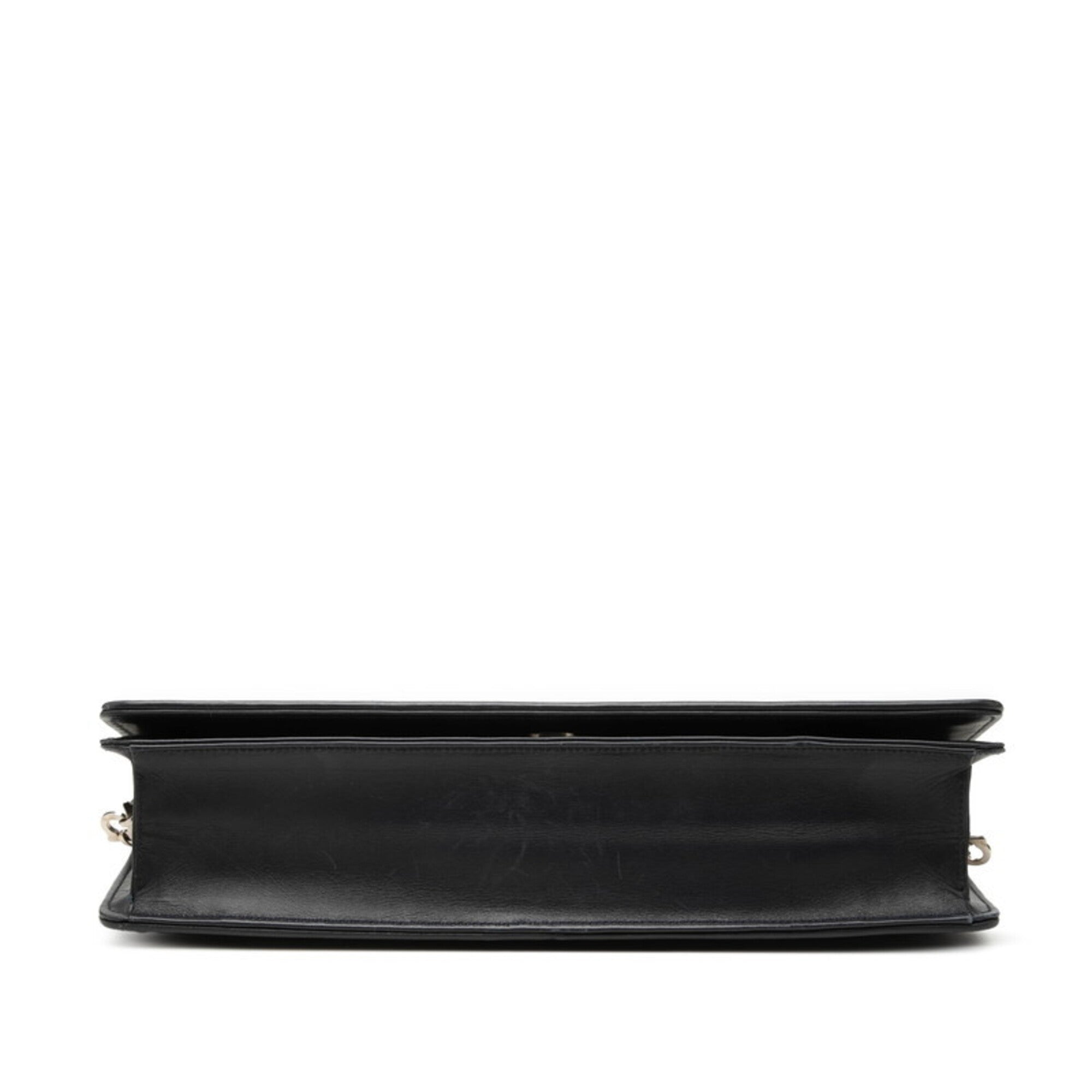 Salvatore Ferragamo Navy Leather Shoulder Bag (Pre-Owned)