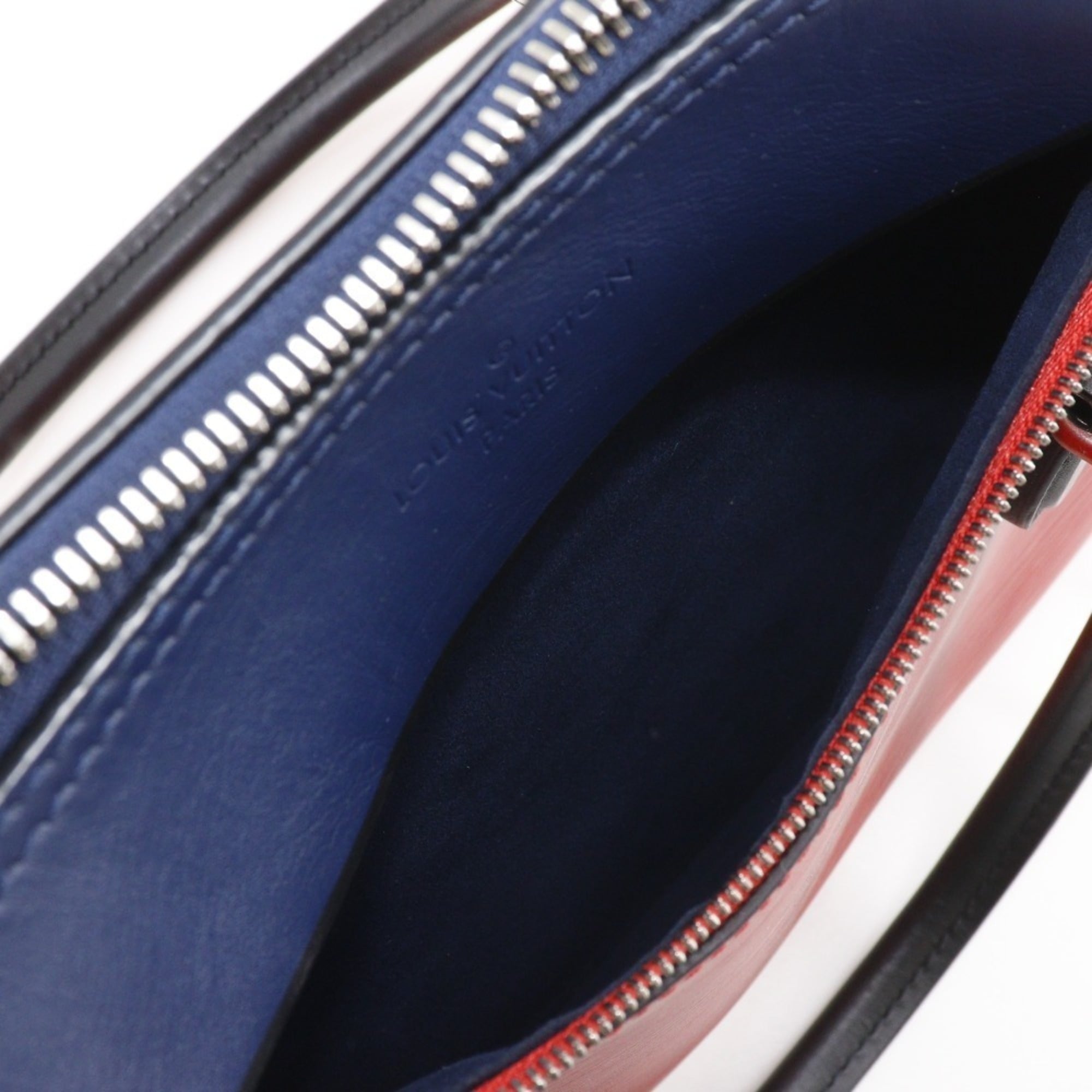 Louis Vuitton Navy Red Color Epi Leather Handbag Tote Bag (Pre-Owned)
