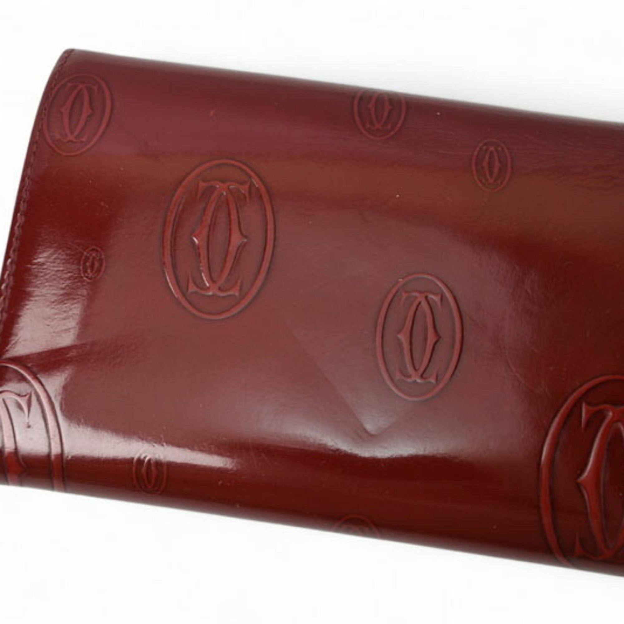 Cartier Bordeaux Leather Wallet (Bi-Fold) (Pre-Owned)