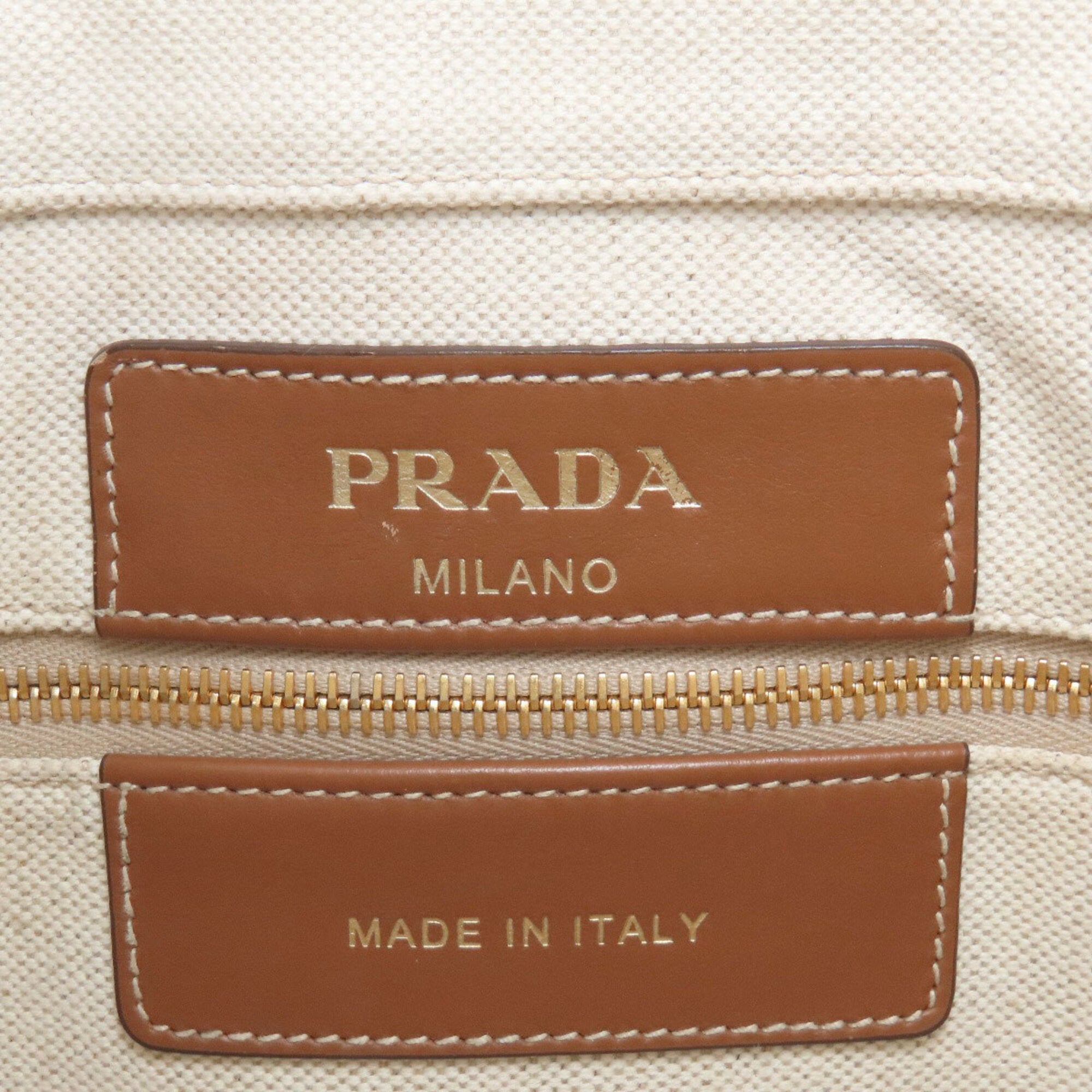 Prada White Canvas Tote Bag (Pre-Owned)