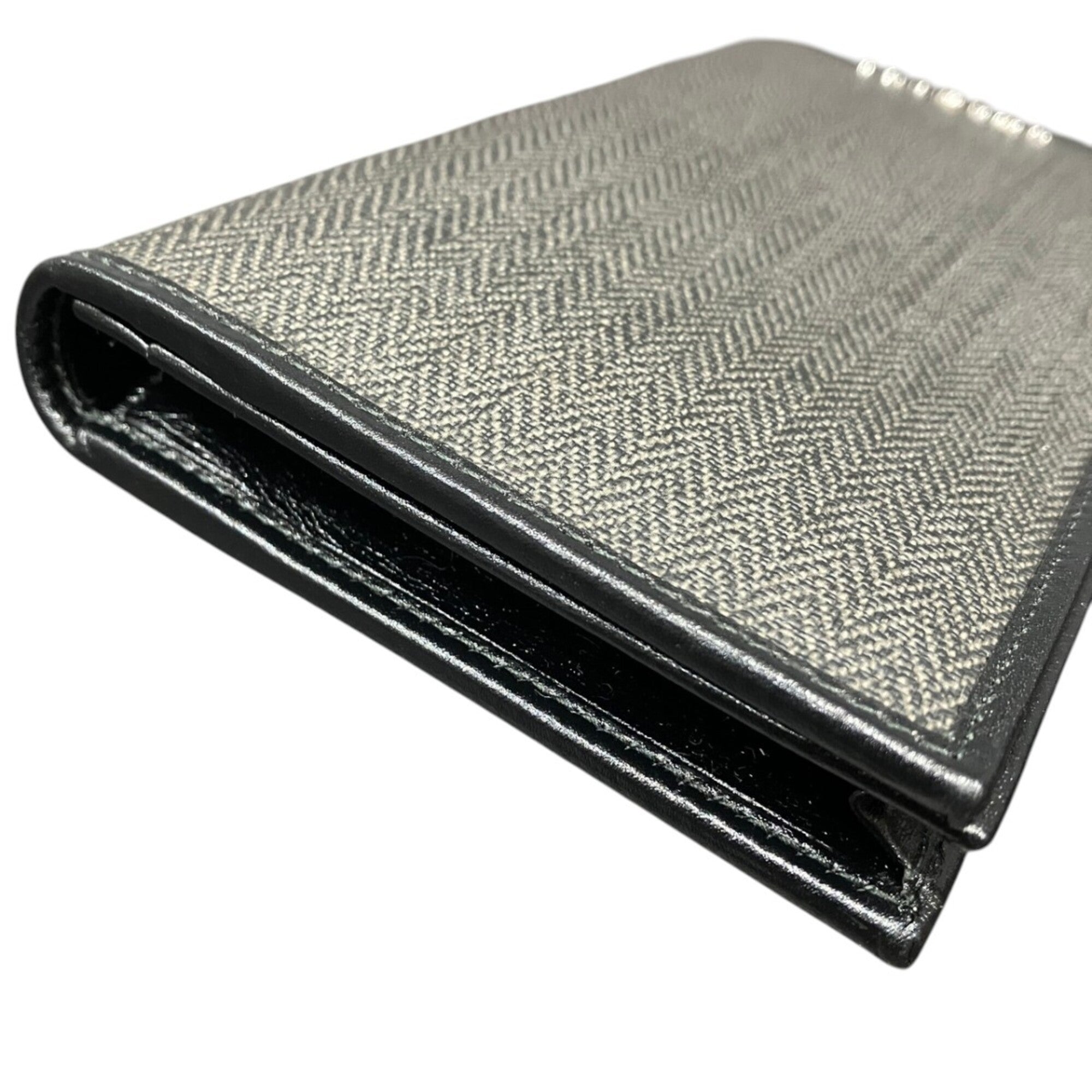 Bvlgari Weekend Gray Pvc Leather Long Wallet (Bi-Fold) (Pre-Owned)