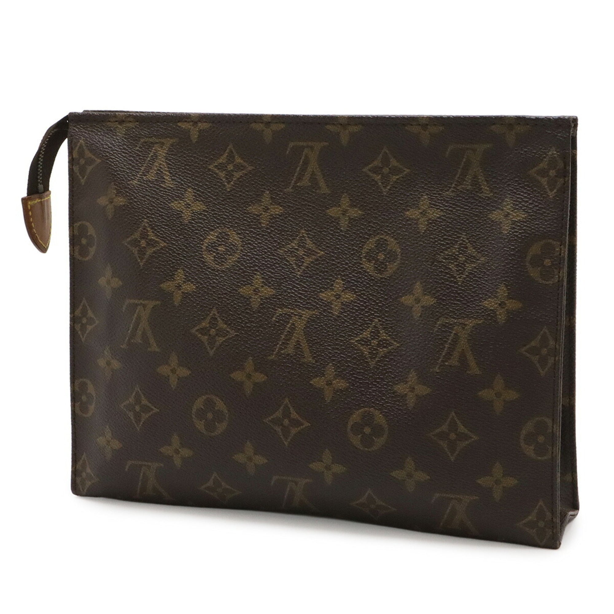 Louis Vuitton Brown Monogram Canvas Handbag Pouch (Pre-Owned)