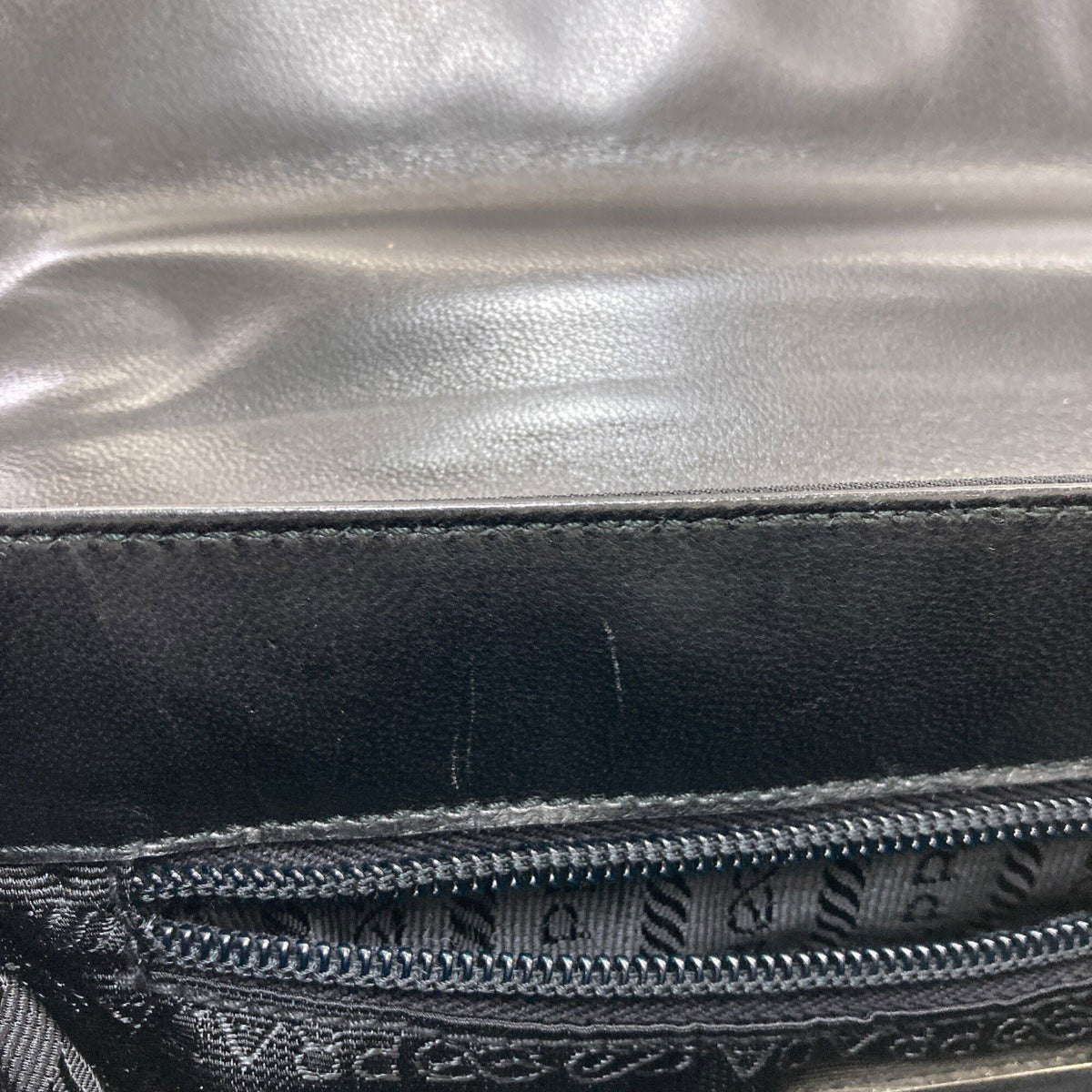Prada Black Nylon Leather Handbag (Pre-Owned)