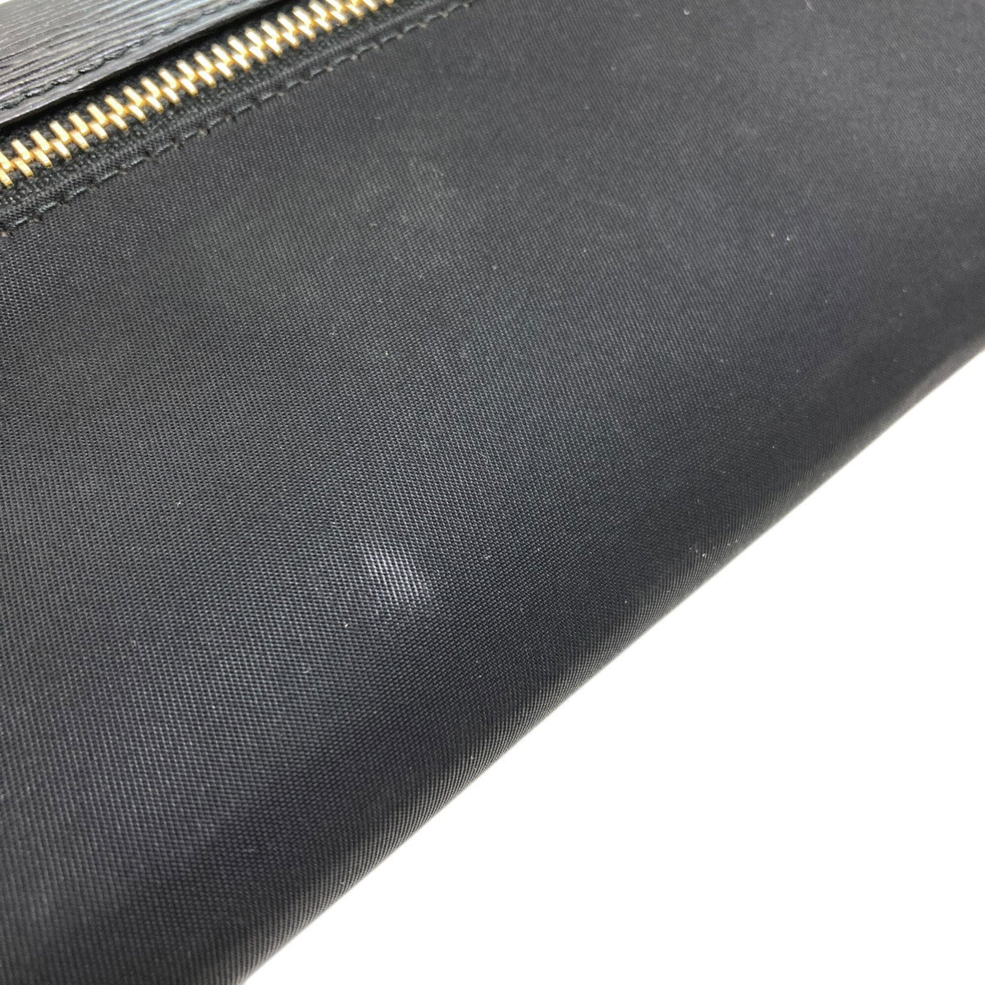 Prada Black Nylon Leather Long Wallet (Bi-Fold) (Pre-Owned)