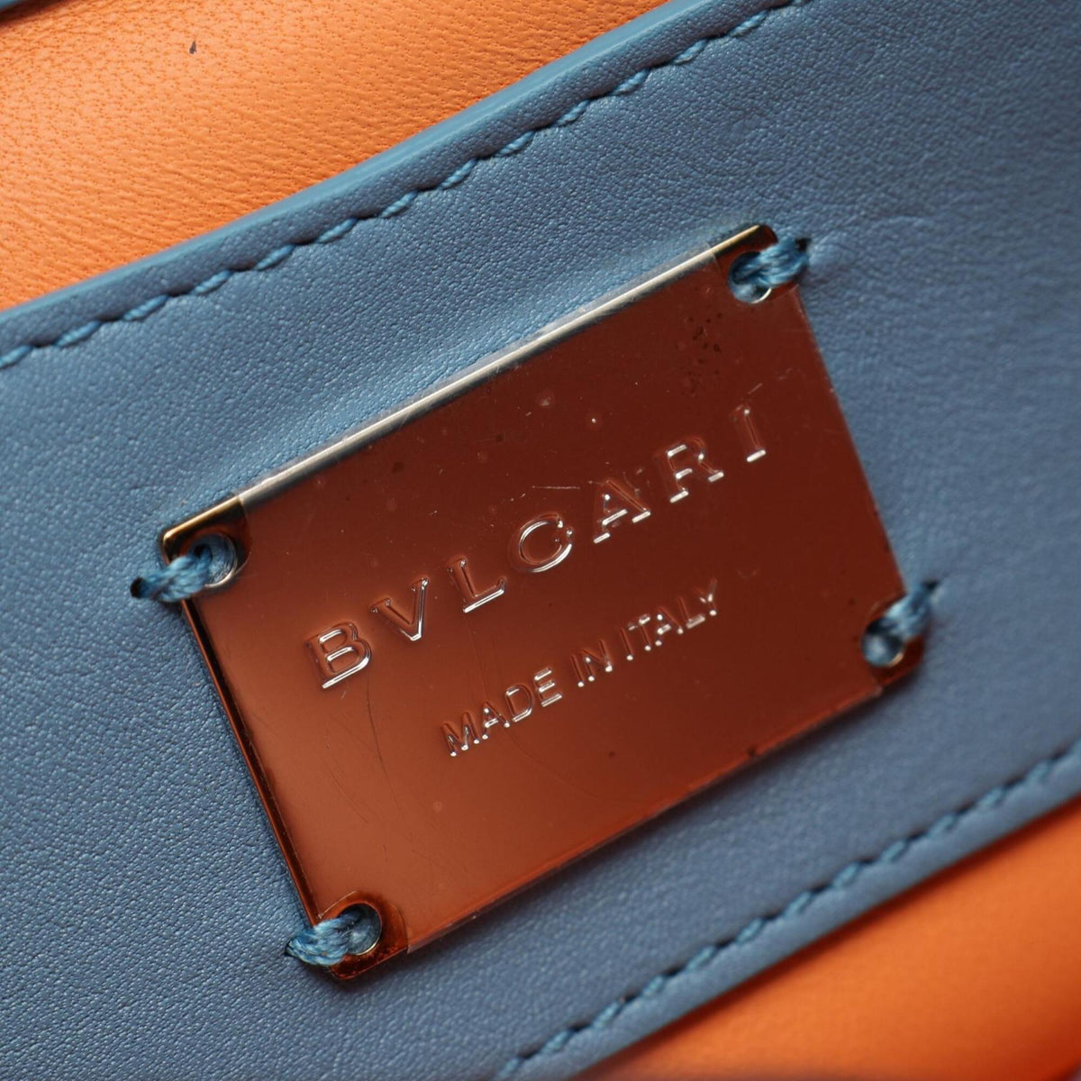 Bvlgari Blue Leather Handbag (Pre-Owned)