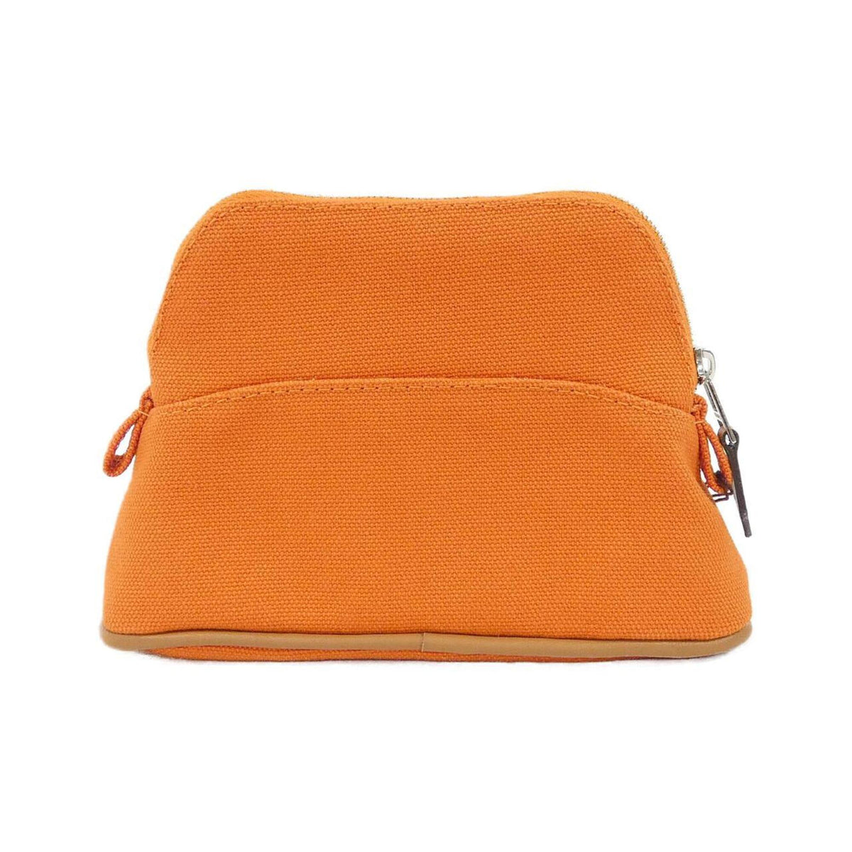 Hermes Feu Orange Canvas Handbag Pouch (Pre-Owned)