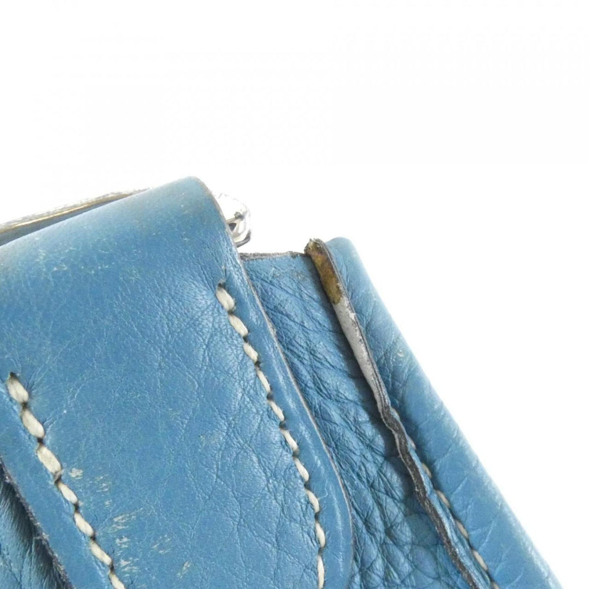 Hermes Blue Jean Taurillon Clemence Leather Shoulder Bag (Pre-Owned)