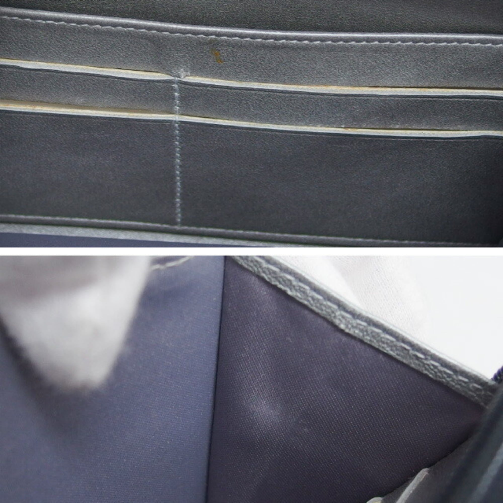 Chanel Black Leather Long Wallet (Bi-Fold) (Pre-Owned)