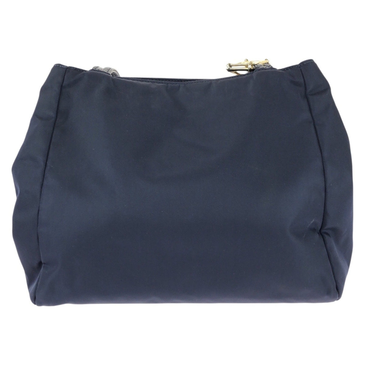 Versace Navy Nylon Patent Leather Shoulder Bag (Pre-Owned)