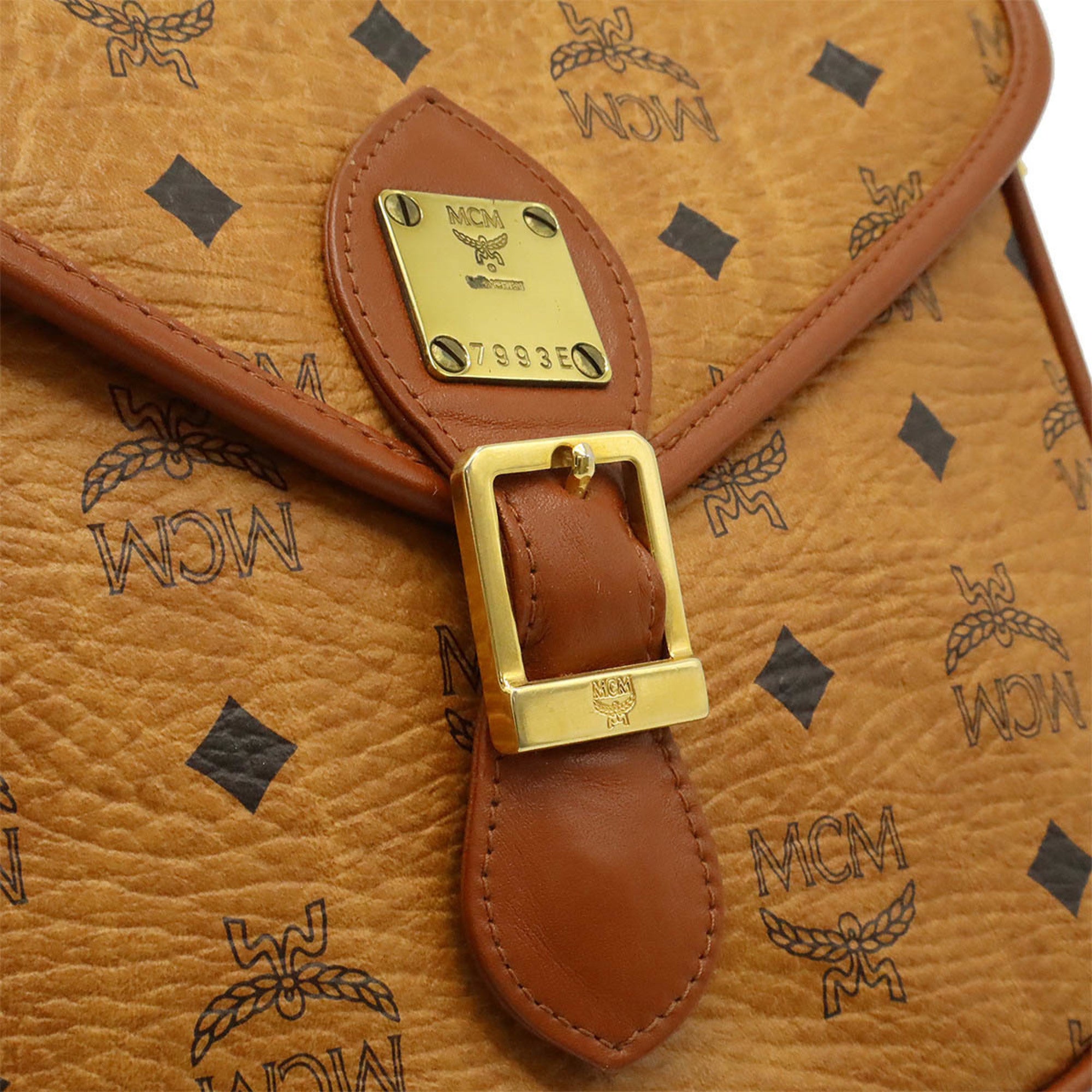 Mcm Brown Pvc Leather Pochette Shoulder Bag (Pre-Owned)