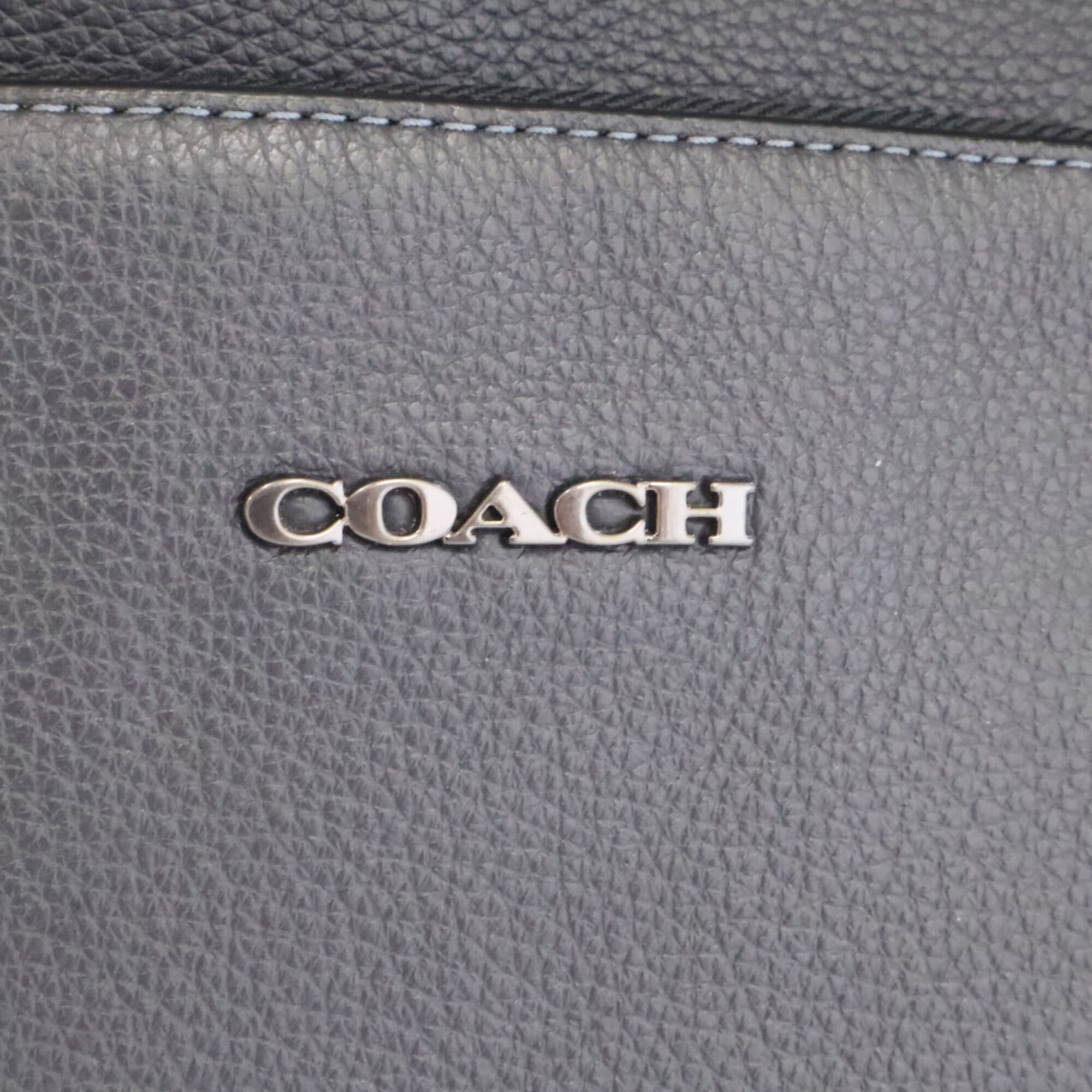 Coach Navy Leather Backpack (Pre-Owned)