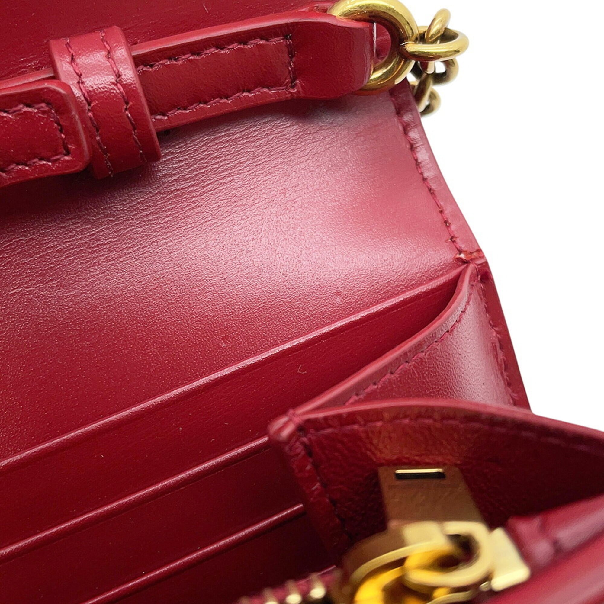 Yves Saint Laurent Leather Chain/Shoulder Wallet (Pre-Owned)