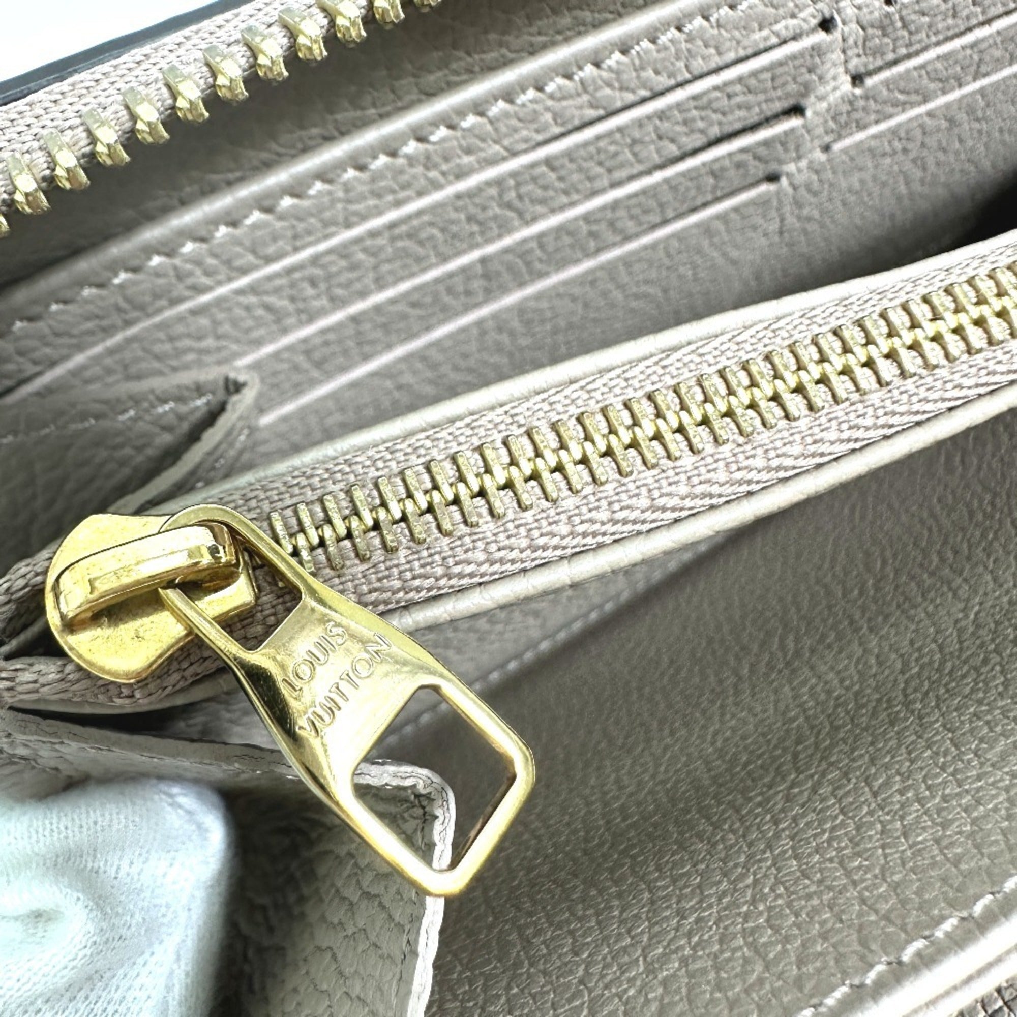 Louis Vuitton Monogram Empreinte Beige Tourterelle Monogram Empreinte Long Wallet (Bi-Fold) (Pre-Owned)