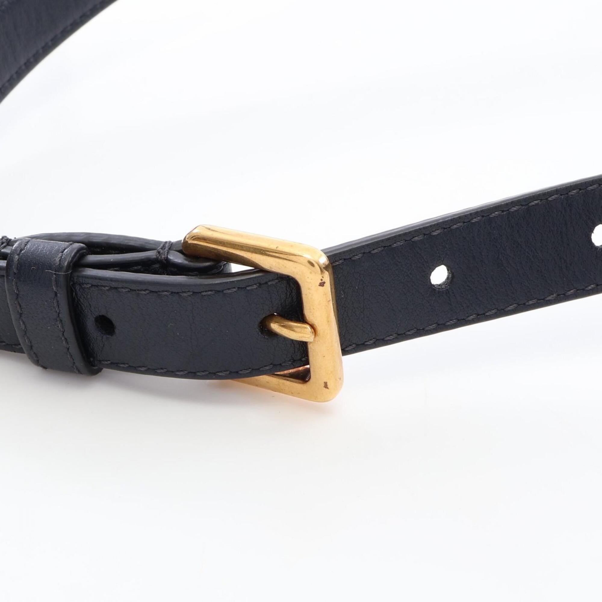 Christian Dior Beige Navy Canvas Leather Fanny Pack Handbag Saddle Bag (Pre-Owned)