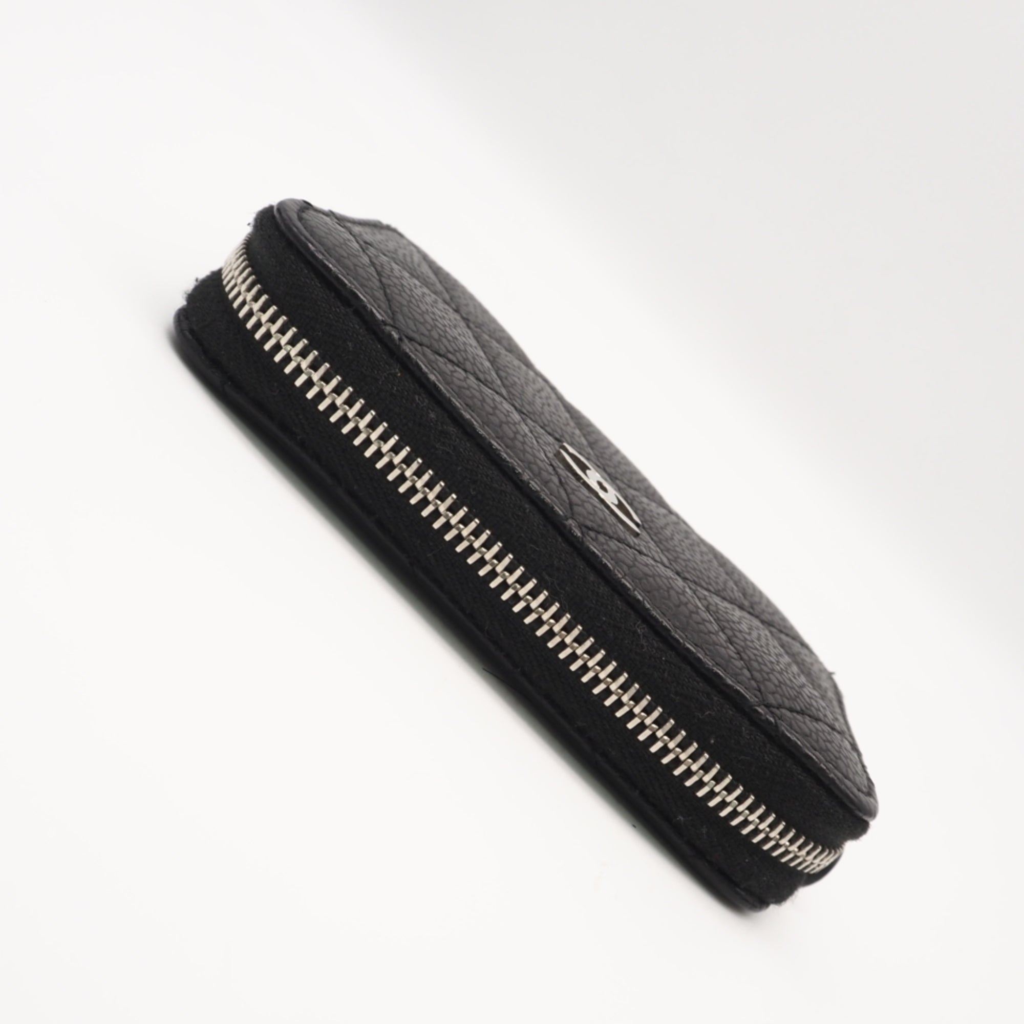Chanel Black Grained Calfskin Coin Purse/Coin Case (Pre-Owned)