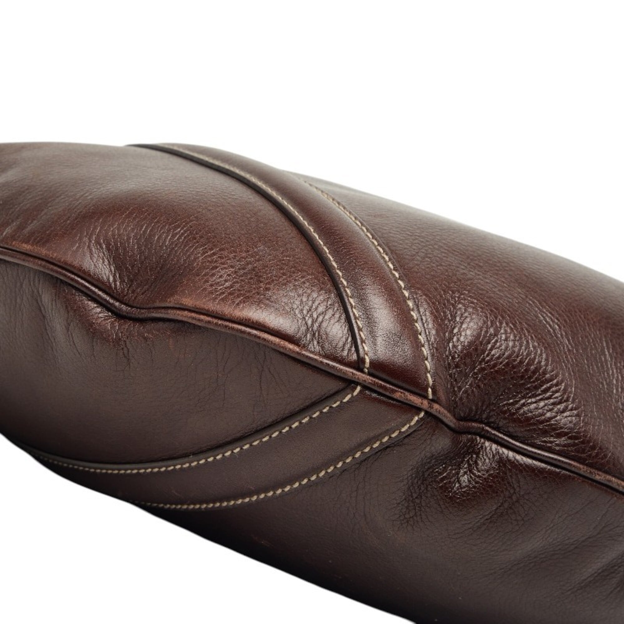 Gucci Brown Leather Shoulder Bag (Pre-Owned)