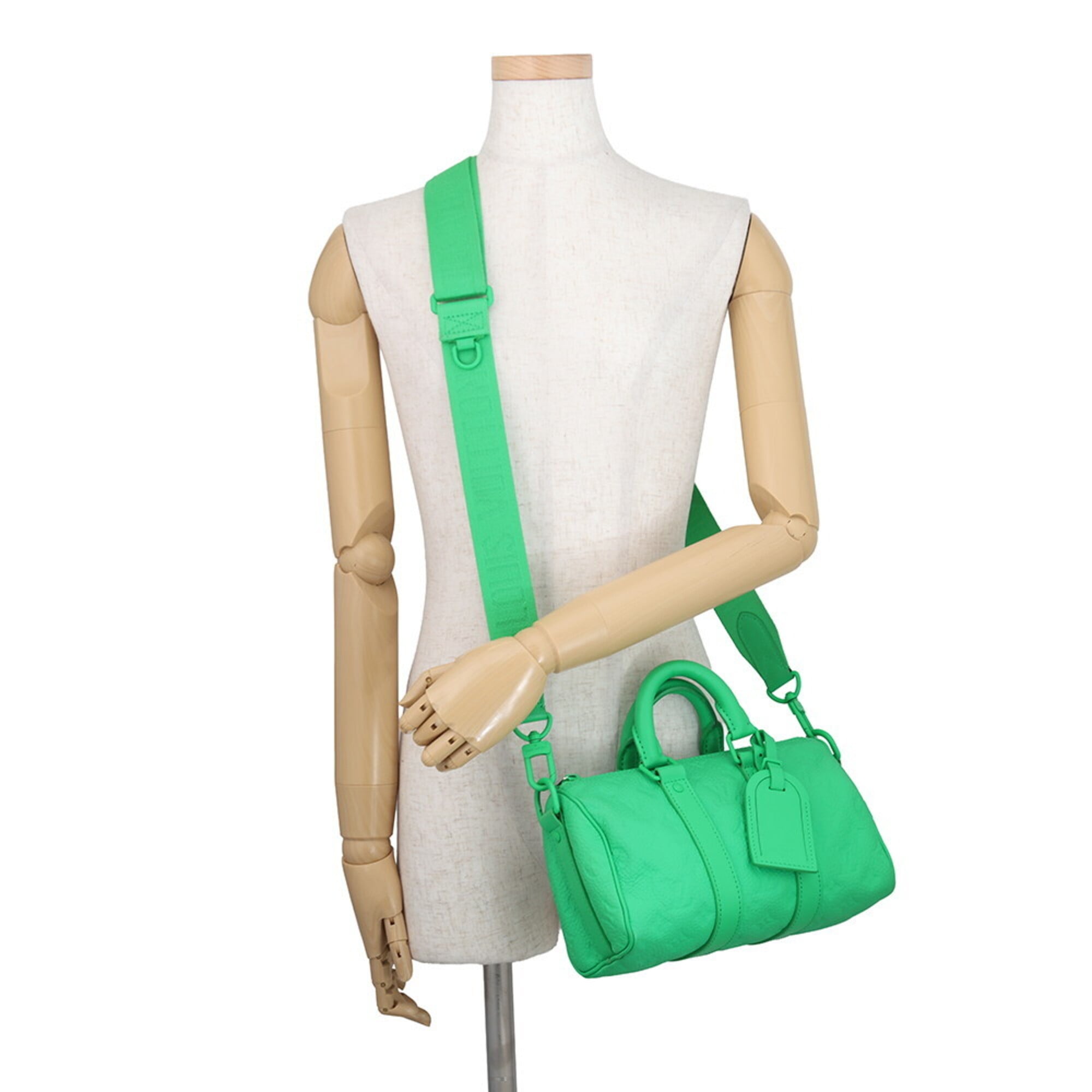 Louis Vuitton Monogram Green Monogram Leather Handbag Shoulder Bag (Pre-Owned)