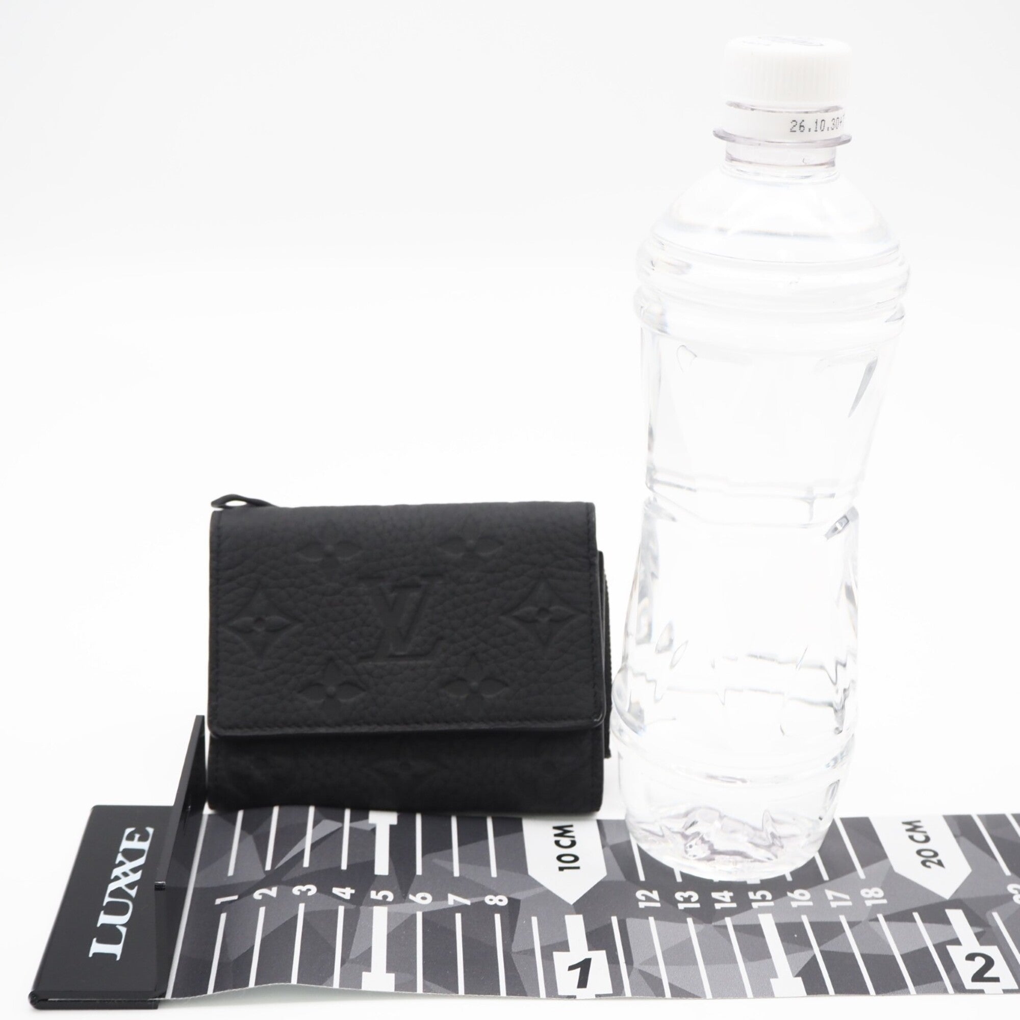 Louis Vuitton Taurillon Black Leather Wallet (Tri-Fold) (Pre-Owned)