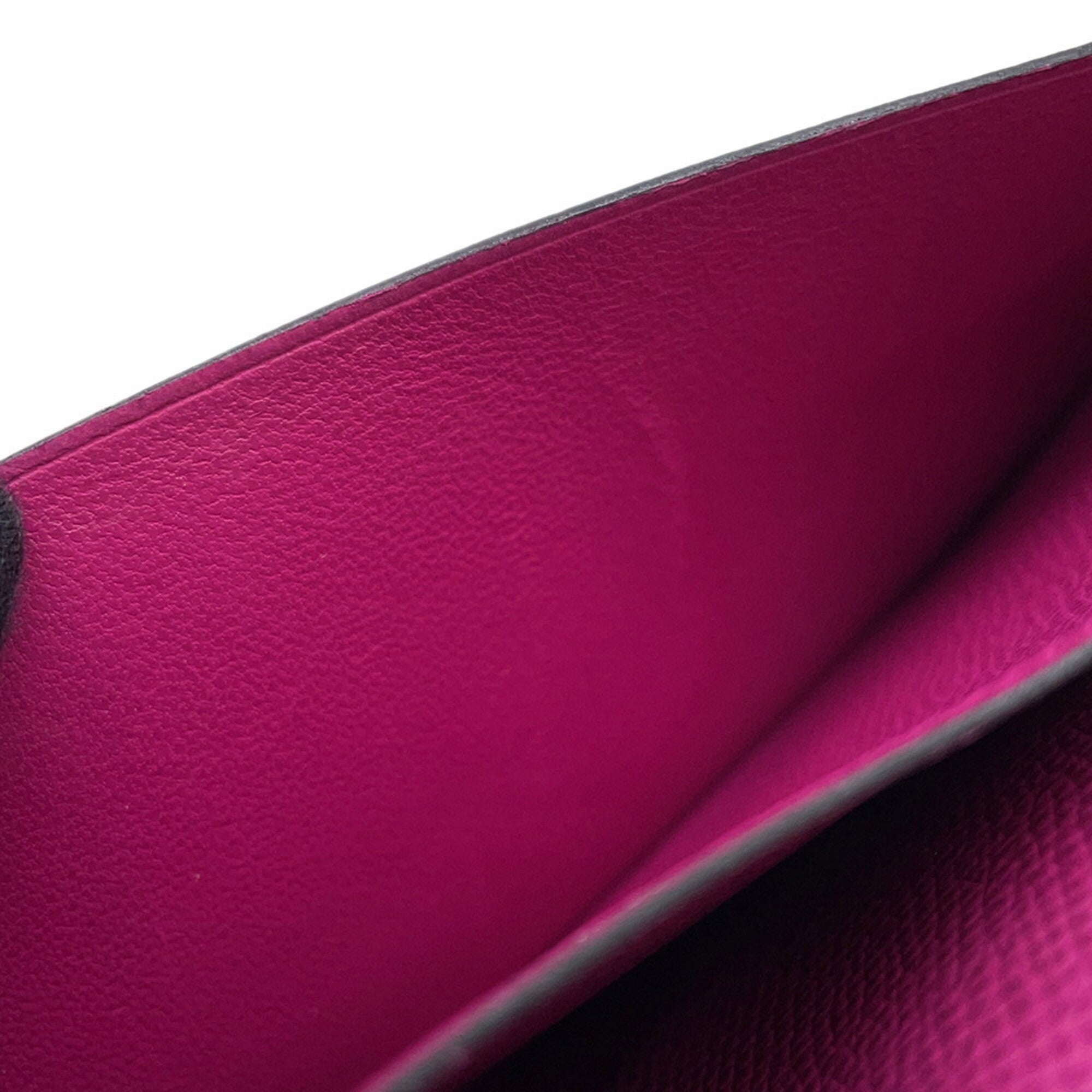 Hermes Rose Purple Epsom Leather Long Wallet (Bi-Fold) (Pre-Owned)