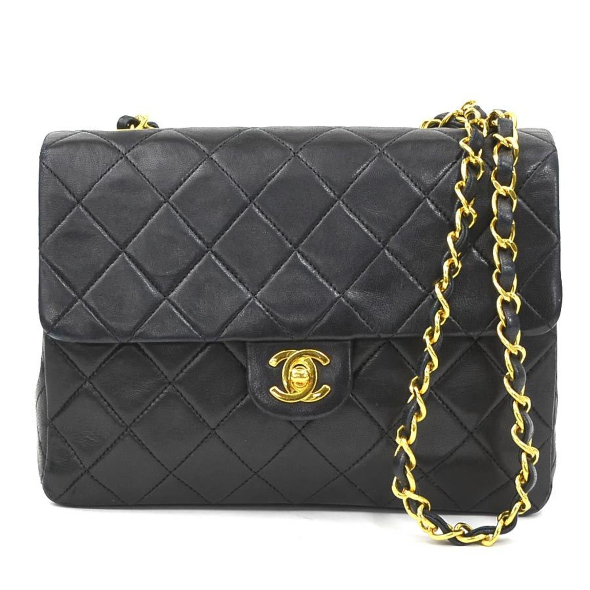 Chanel Black Leather Shoulder Bag (Pre-Owned)