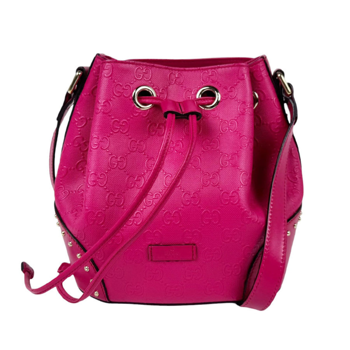 Gucci Pink Leather Shoulder Bag (Pre-Owned)