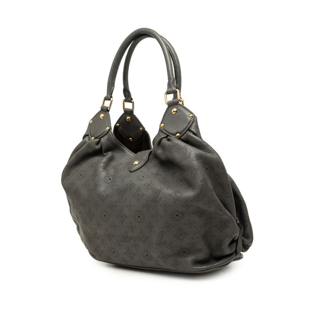 Louis Vuitton Gray Lv Charcoal Leather Handbag Tote Bag (Pre-Owned)