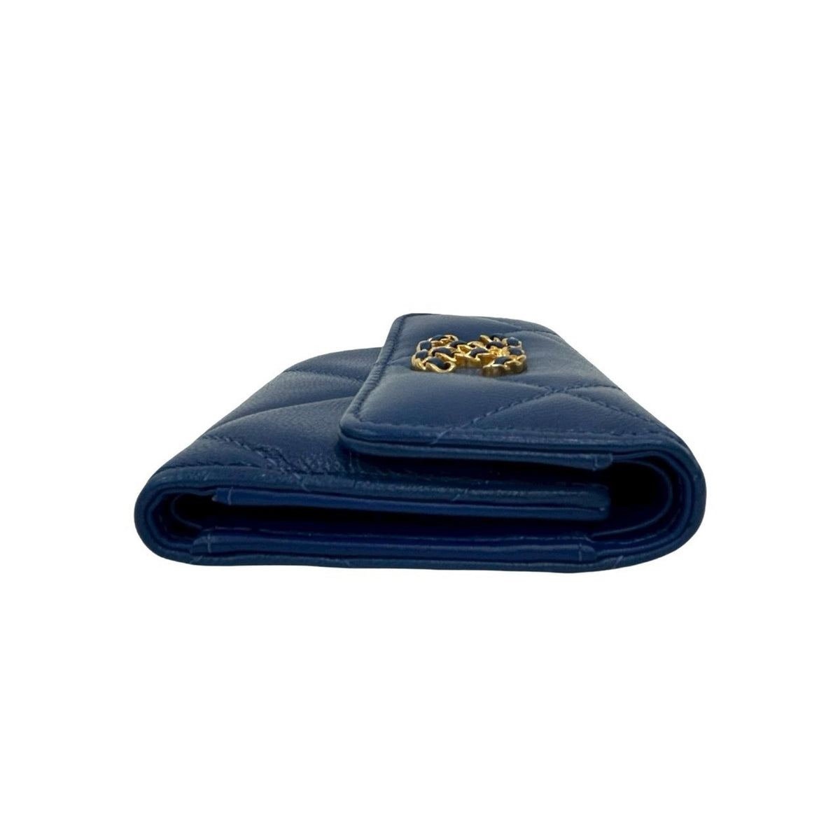 Chanel Blue Leather Wallet (Bi-Fold) (Pre-Owned)