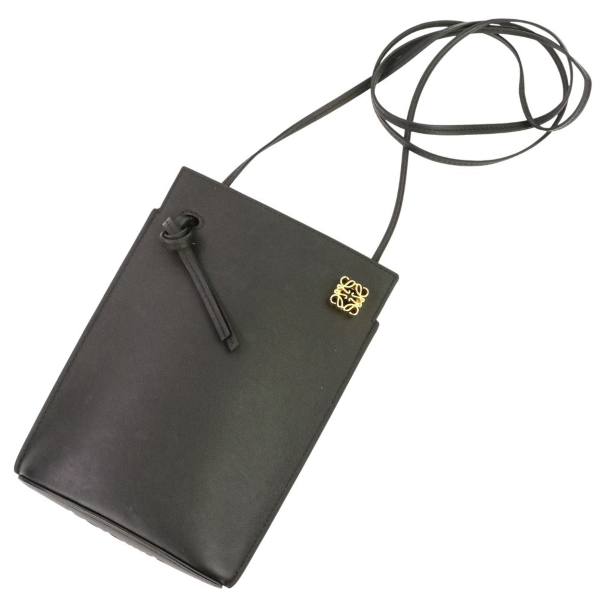 Loewe Black Leather Phone Wallet (Pre-Owned)