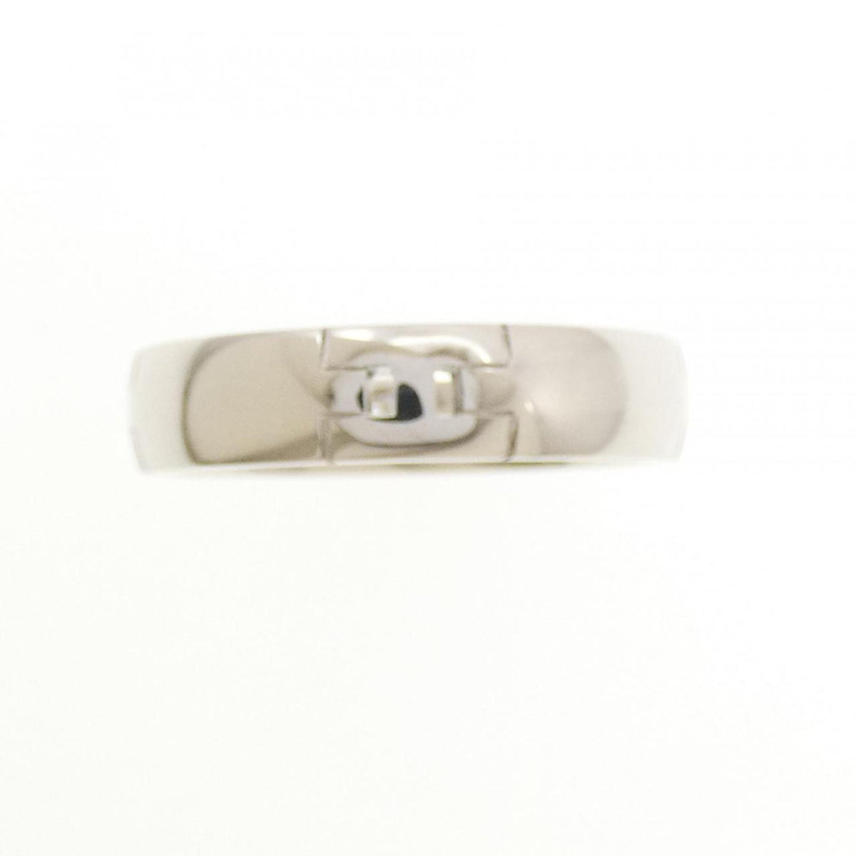 Hermes Silver White Gold (18K) Band Ring (Pre-Owned)