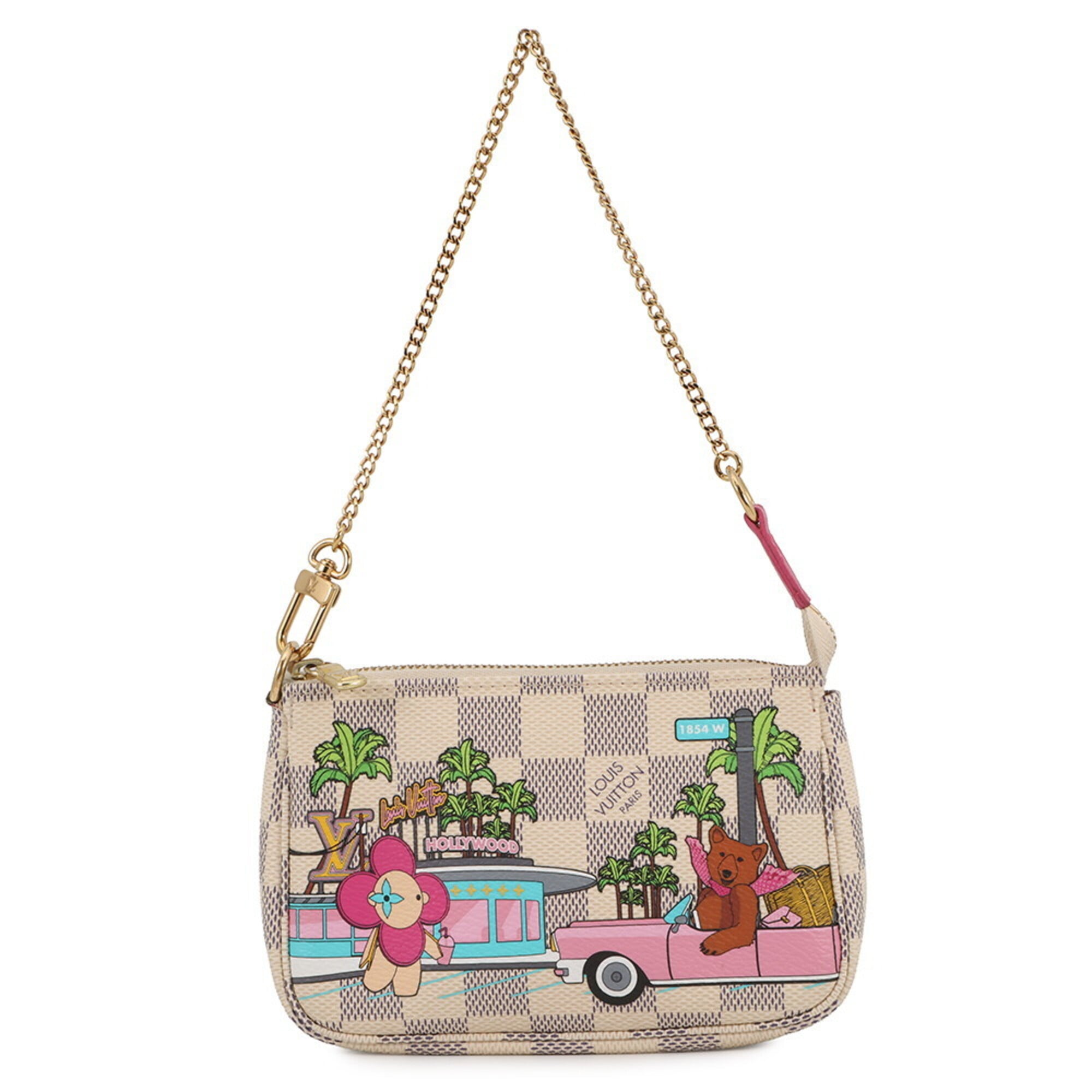 Louis Vuitton Damier Azur Pink Damier Azur Handbag Pochette (Pre-Owned)