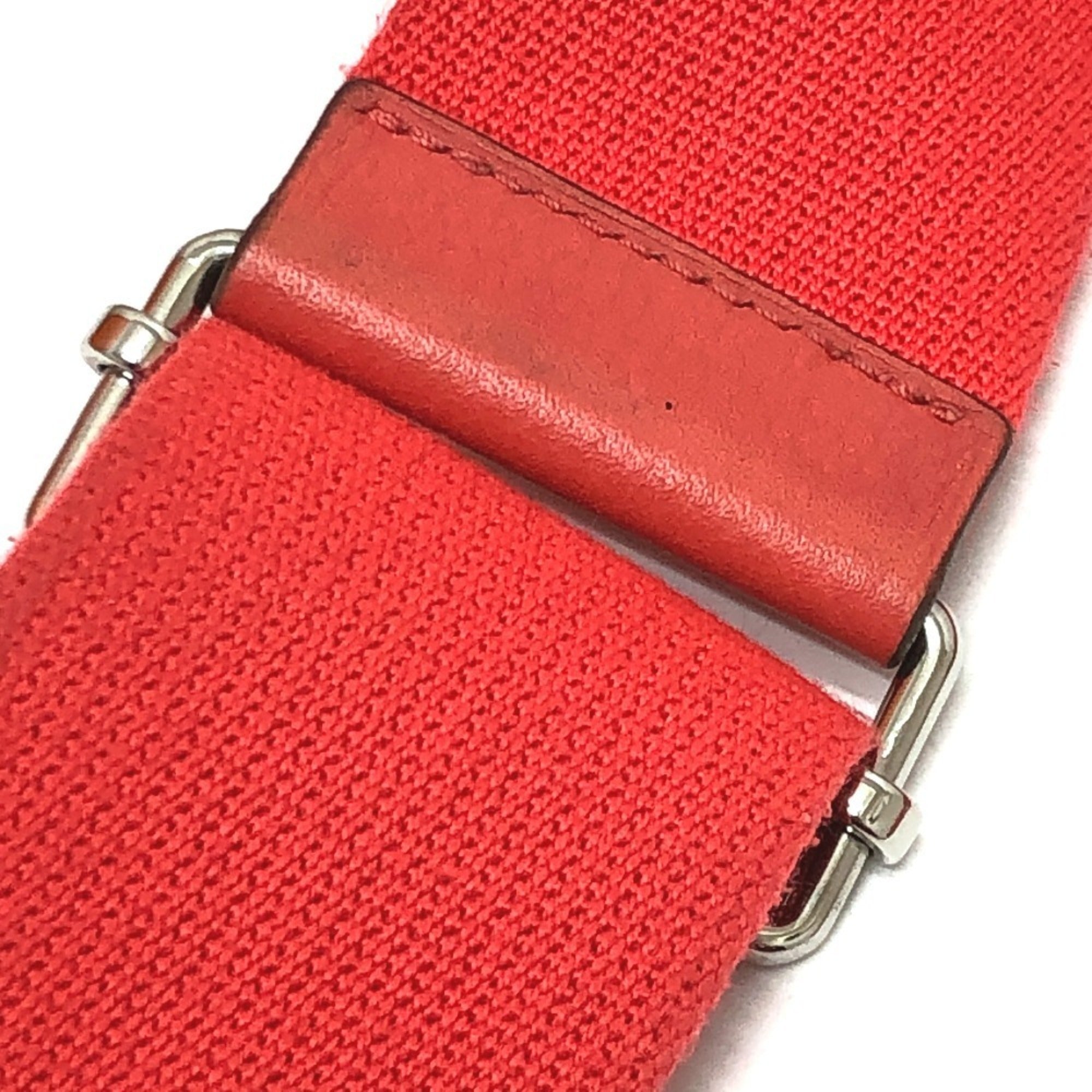 Hermes Red Color Taurillon Clemence Leather Shoulder Bag (Pre-Owned)